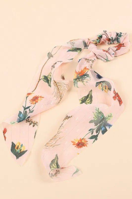 Floral Print Ponytail Scarf Scrunchy sold by Dress Barn