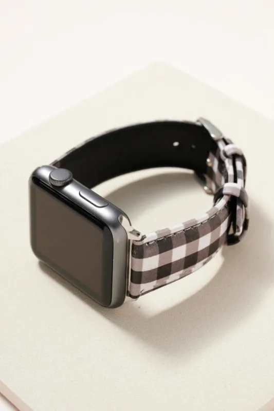 Gold Plated Buffalo Print Leather iWatch Band Large sold by Dress Barn