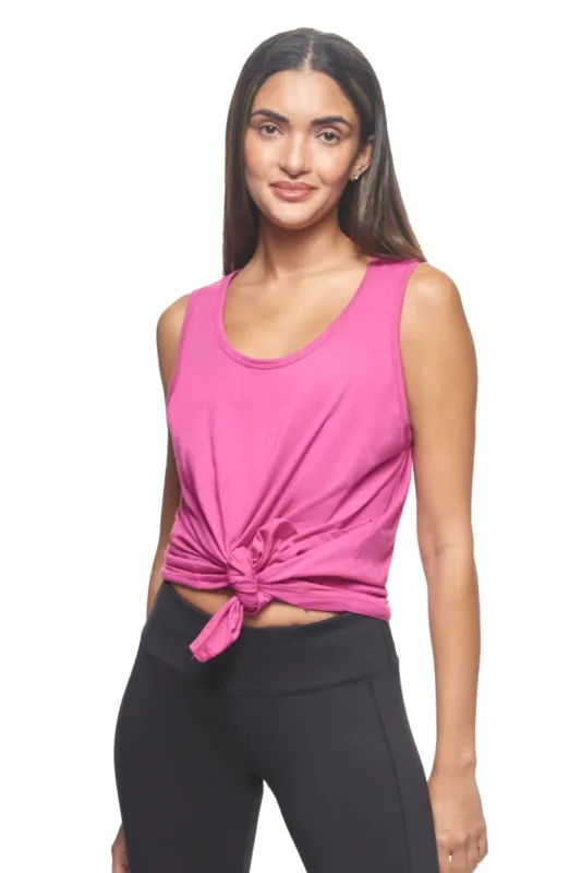 MoCA Plant Based Front Tie Tank Top sold by Dress Barn