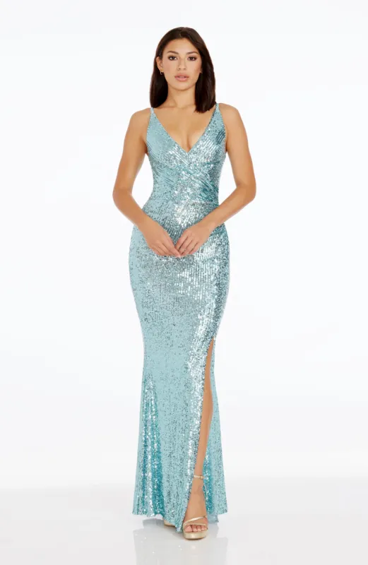 Jordan Sequin Gown sold by Dress the Population