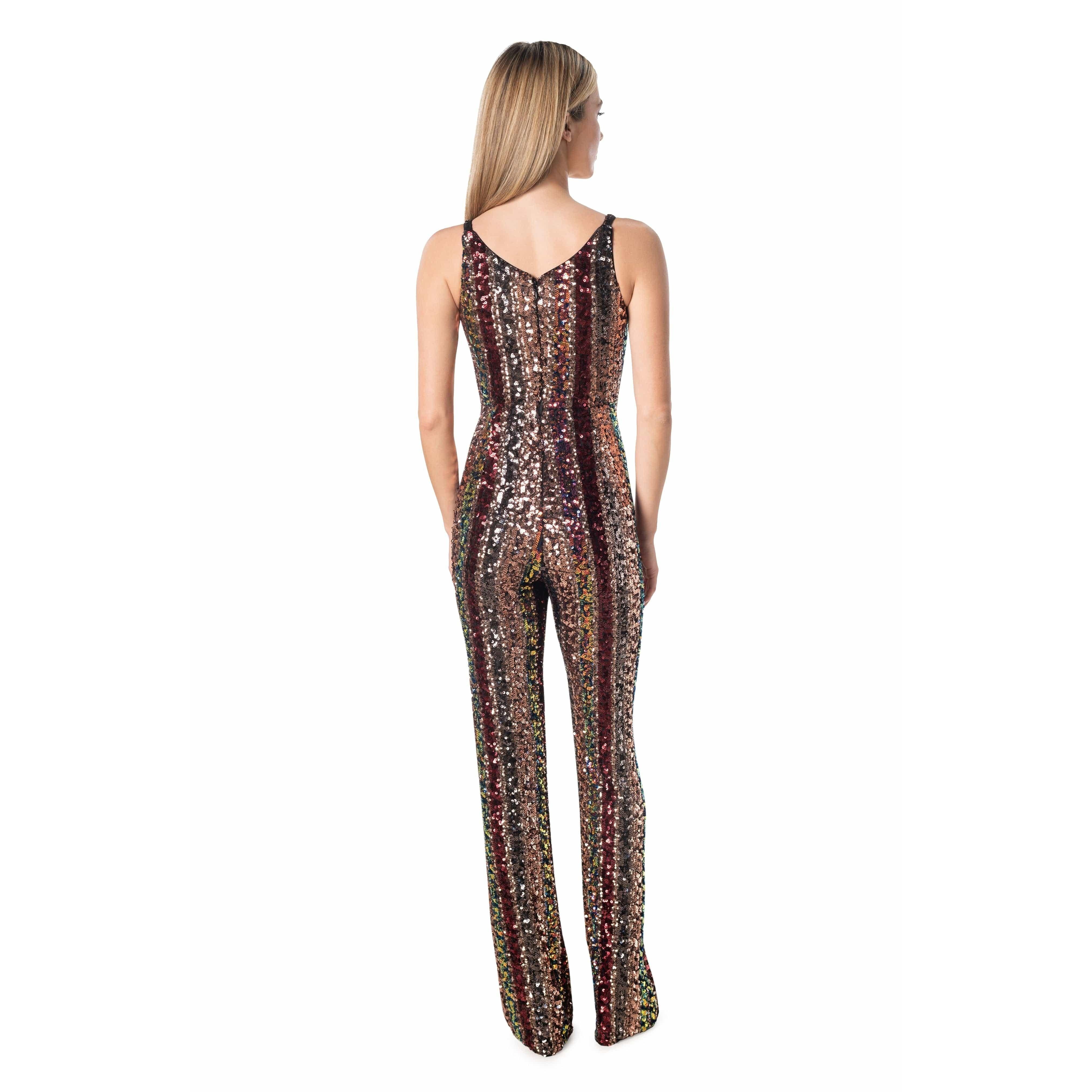 Charlie Stripe Sequin Jumpsuit sold by Dress the Population product image thumbnail 6