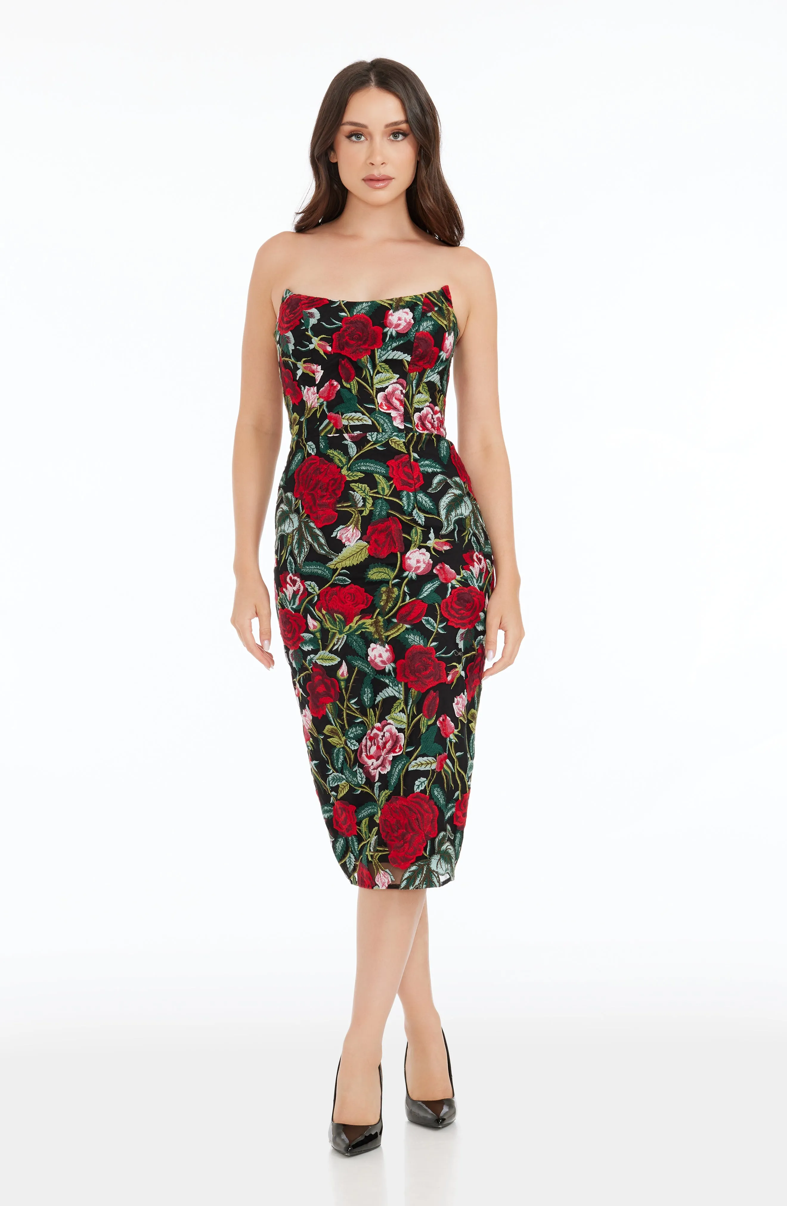 Cosette Embroidered Dress sold by Dress the Population