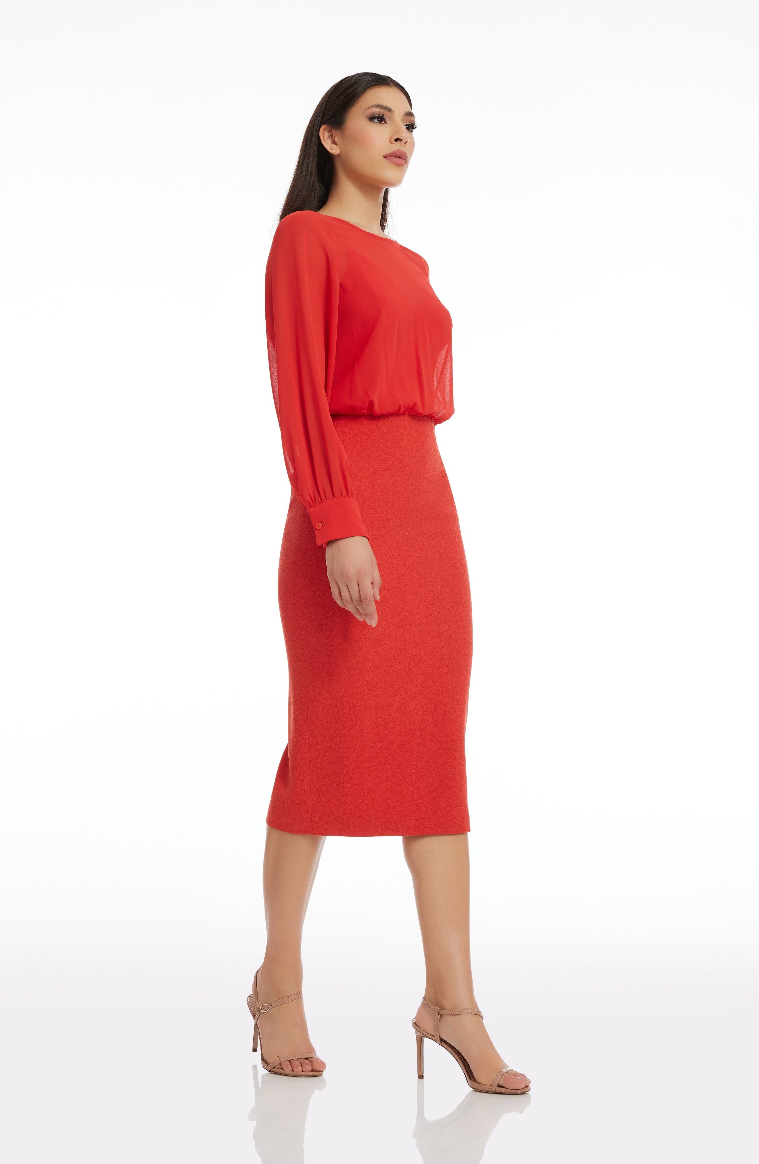 Pilar Long Sleeve Midi Dress sold by Dress the Population product image thumbnail 2