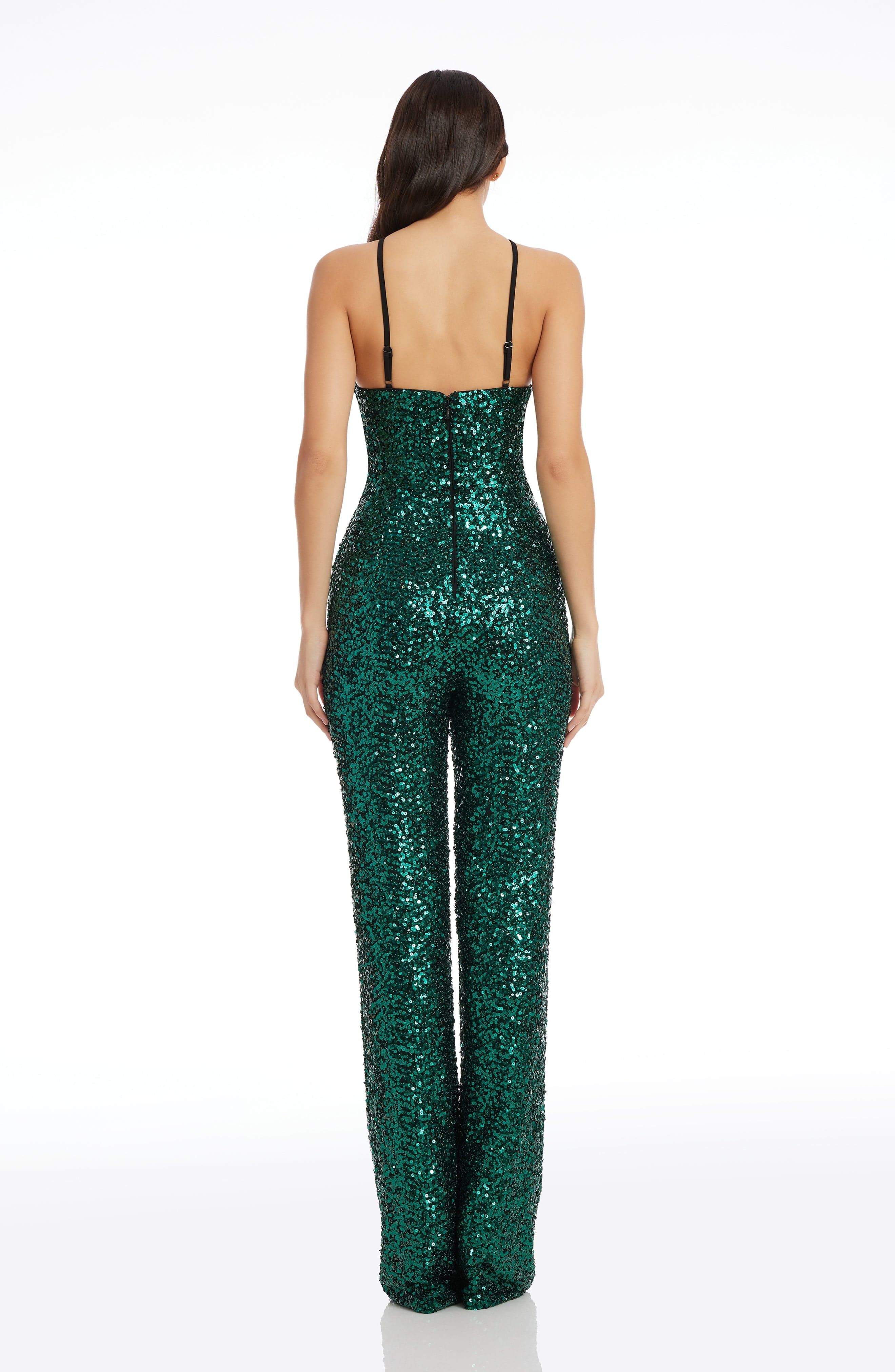 Darian Halter Neck Wide Leg Jumpsuit - Test Product sold by Dress the Population product image thumbnail 3