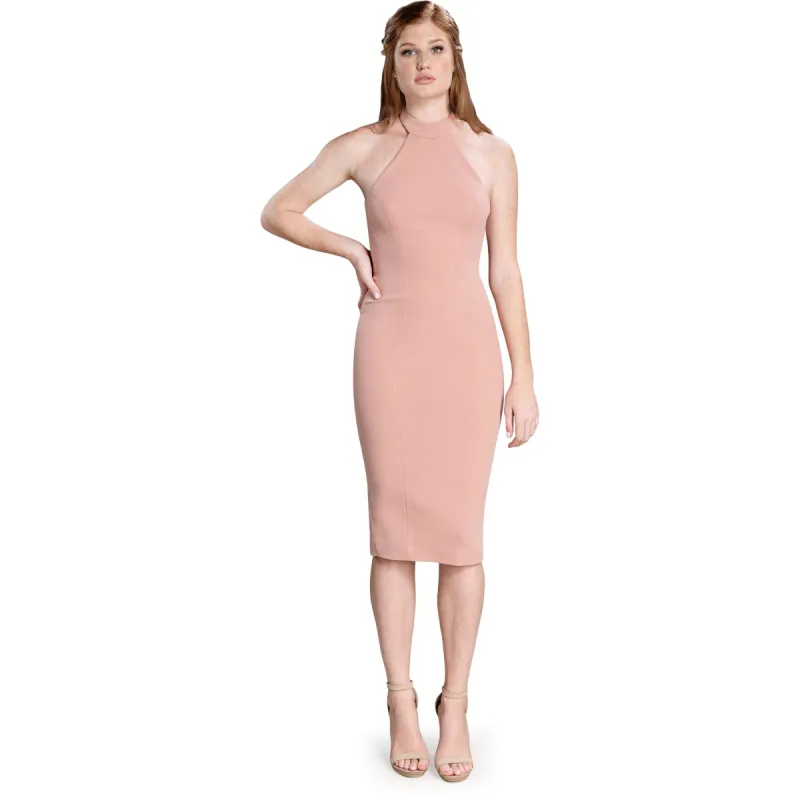 Eden Halter Neck Crepe Dress sold by Dress the Population