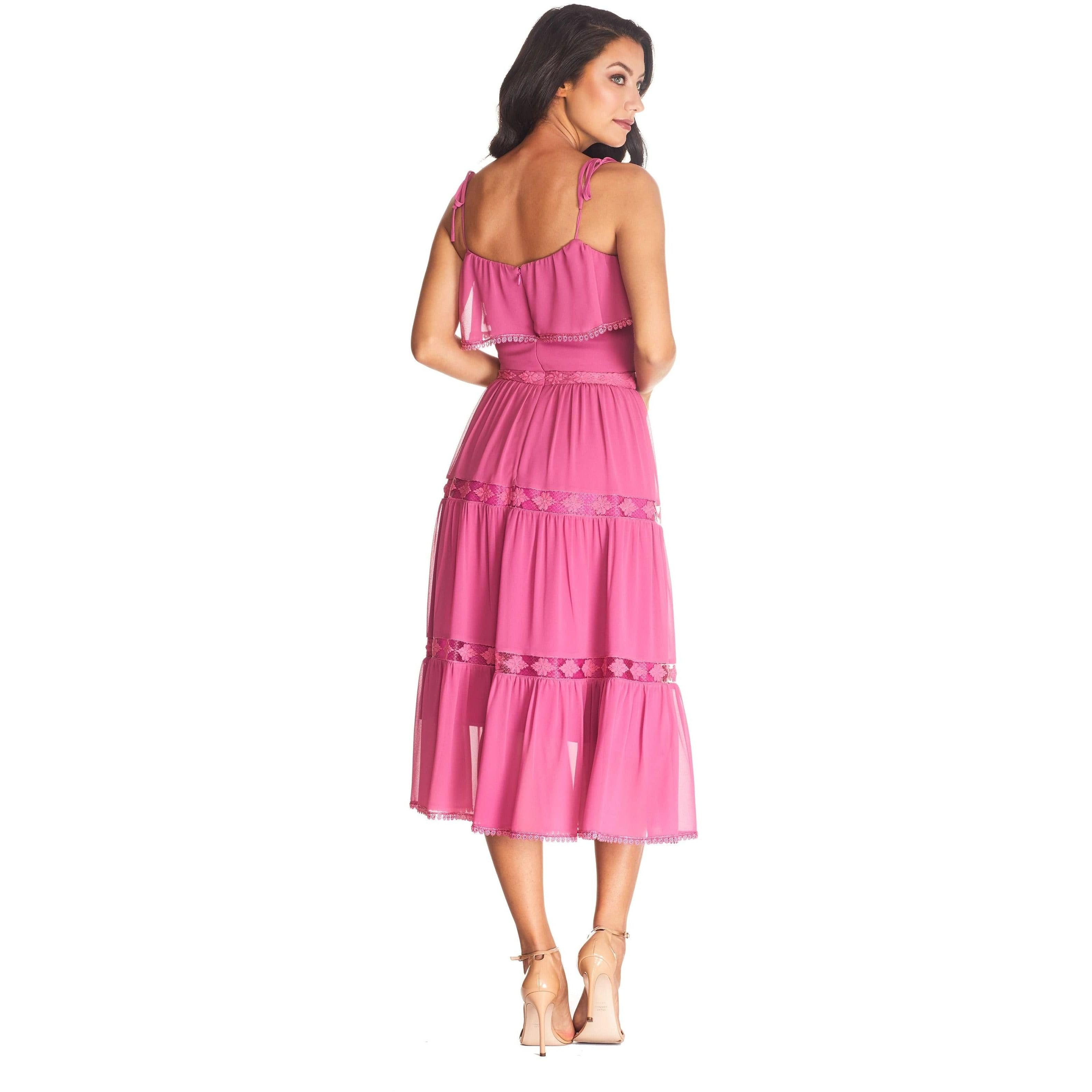 Dream Embroidered Chiffon Dress sold by Dress the Population product image thumbnail 4