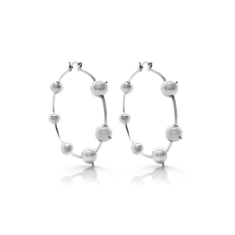 Baller Hoops Silver sold by Dress the Population