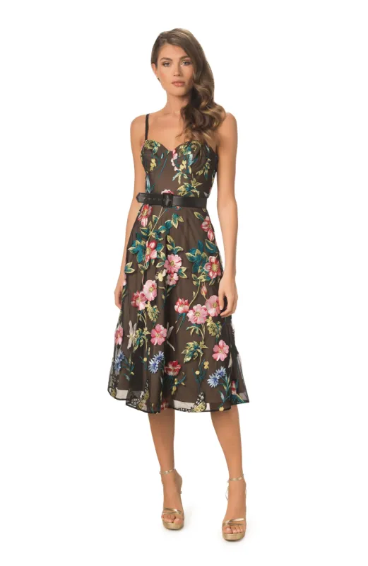 Carlita Butterfly Embroidery Dress sold by Dress the Population