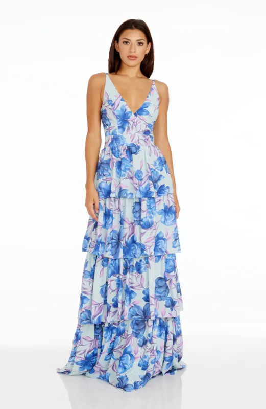 Lorain Floral Gown sold by Dress the Population