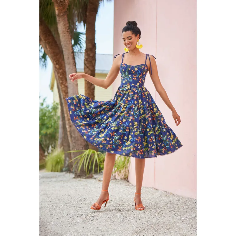 Dream Delicately Embroidered Tie-Shoulder Dress sold by Dress the Population