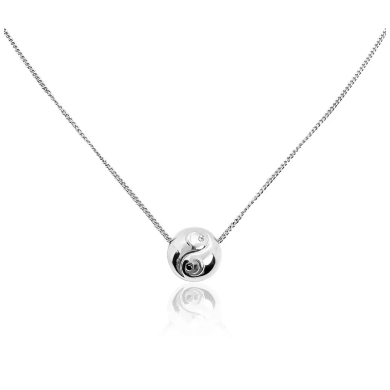 Baby Yin Yang Necklace Silver sold by Dress the Population