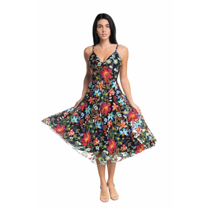 Maren Garden Embroidery Dress sold by Dress the Population