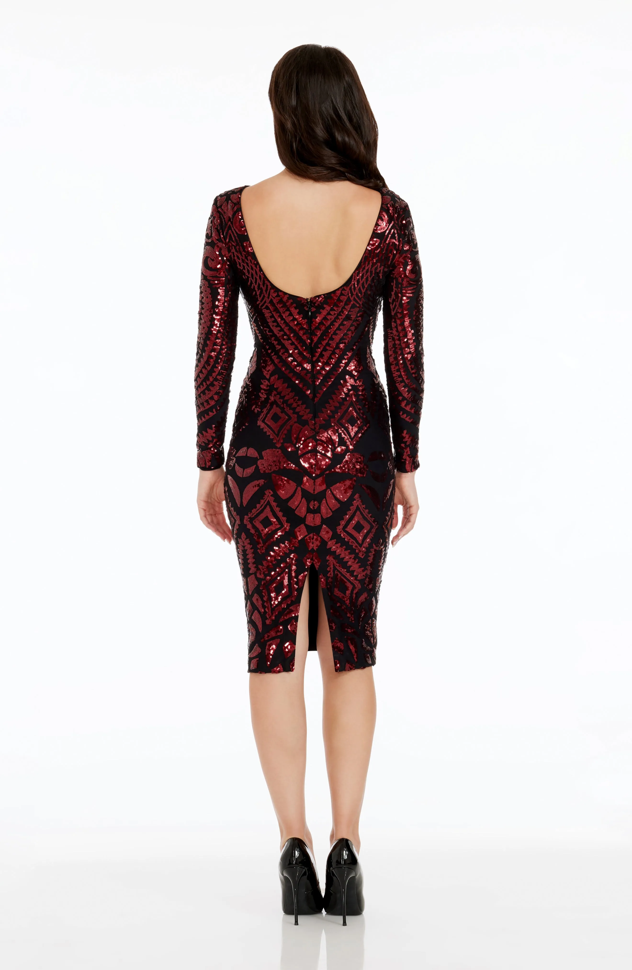 Emery Baroque Sequin Dress sold by Dress the Population product image thumbnail 5