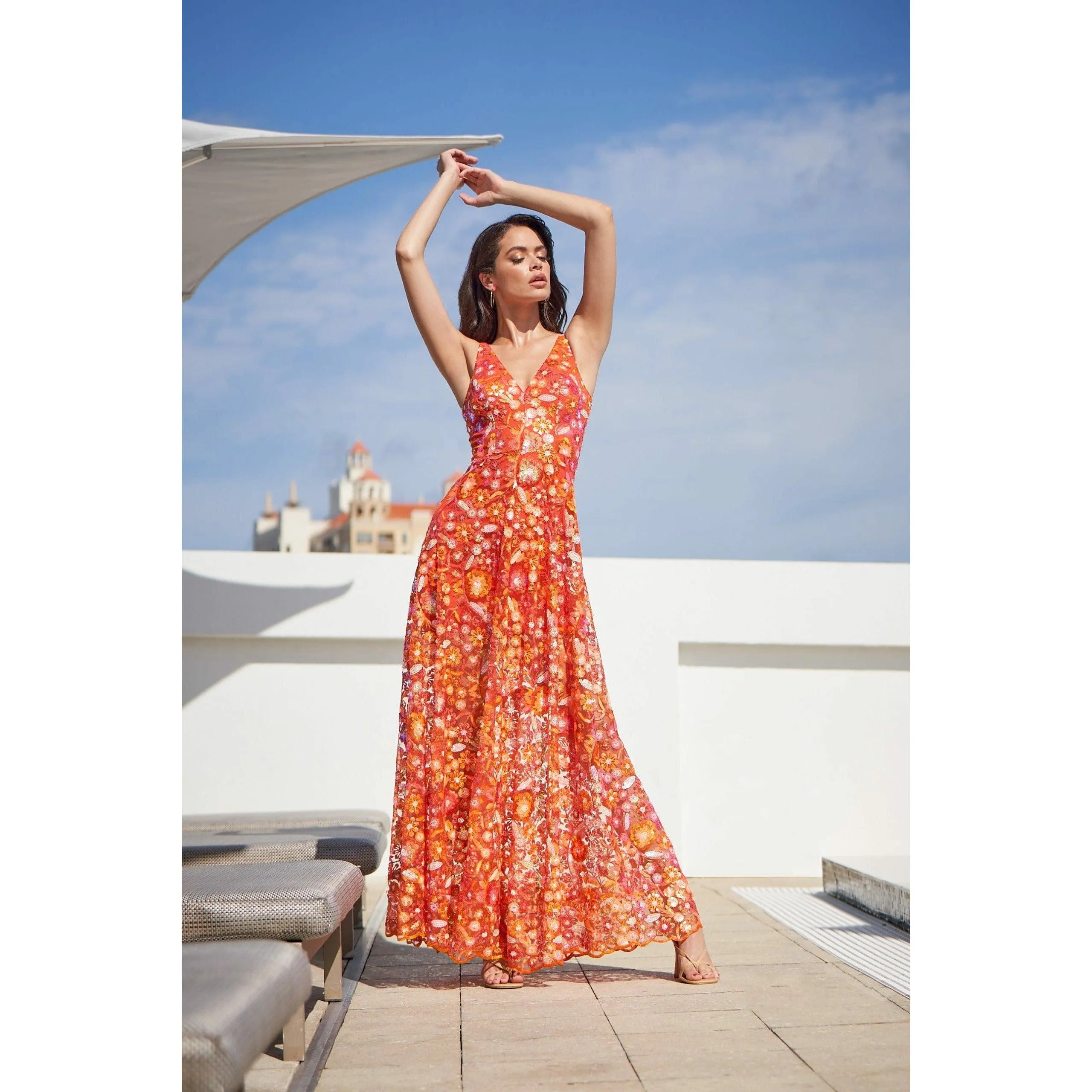 Ariyah Sunburst Sequin Gown sold by Dress the Population product image thumbnail 4