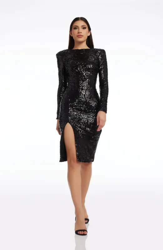 Natalie Placement Sequin Dress sold by Dress the Population