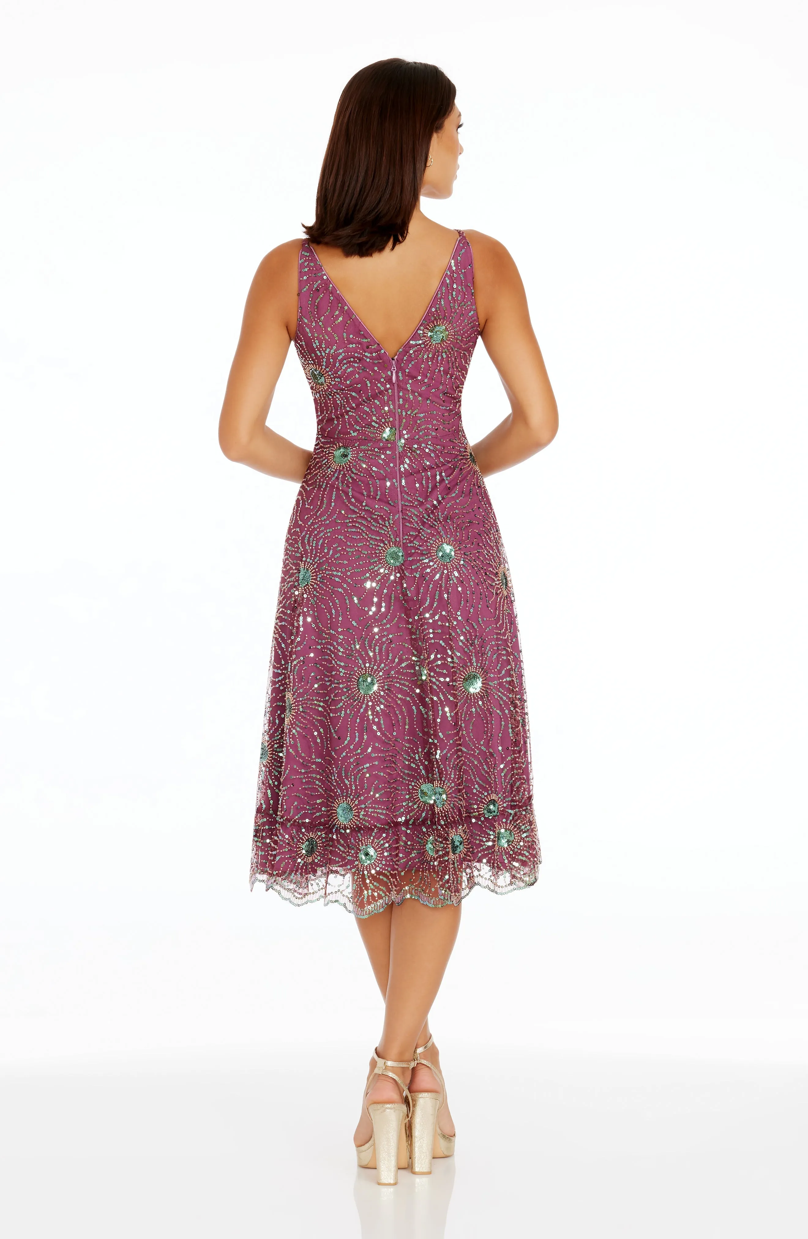 Elisa Orchid Sequin Dress sold by Dress the Population product image thumbnail 5