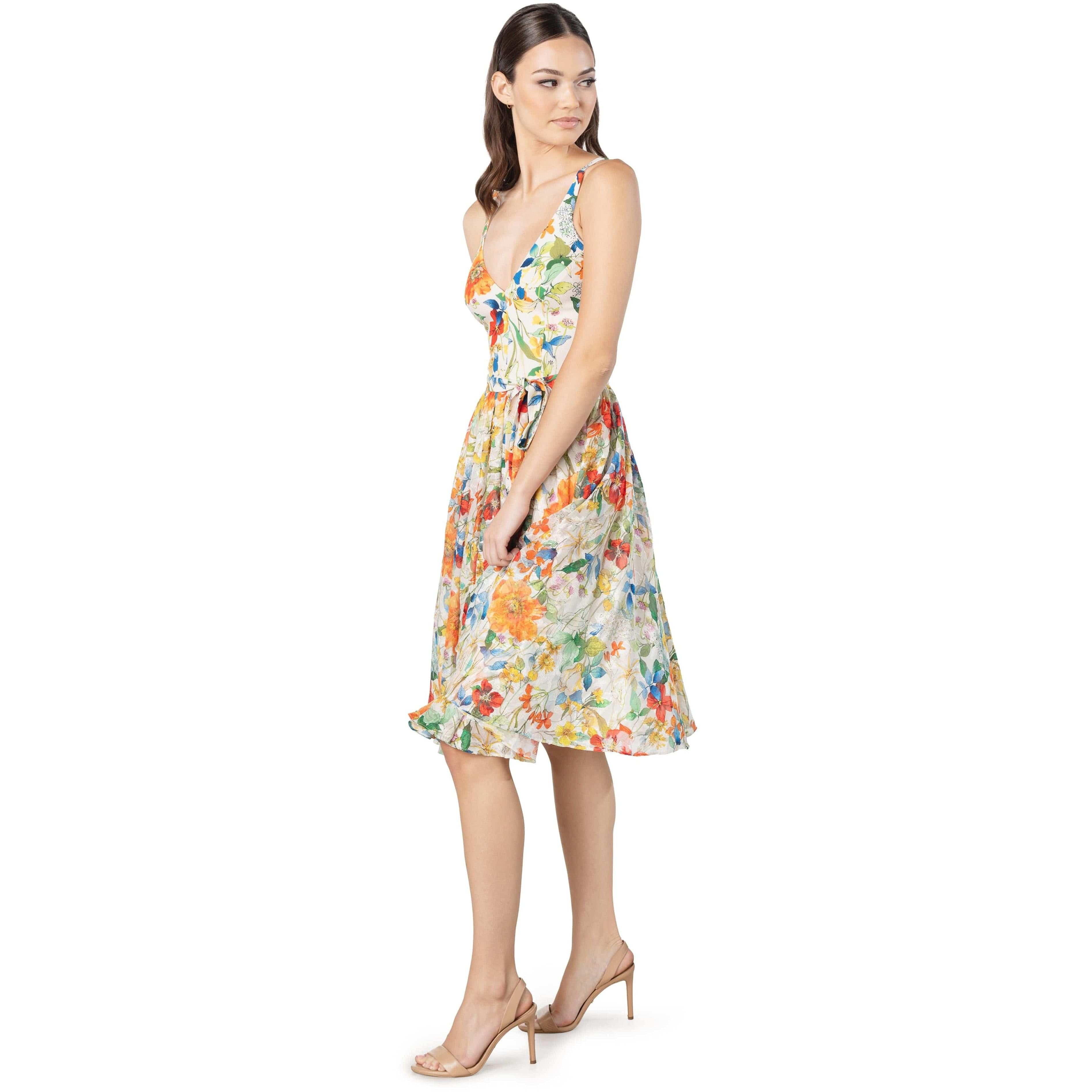 Alicia Plunge Neckline Dress With Belt sold by Dress the Population product image thumbnail 2