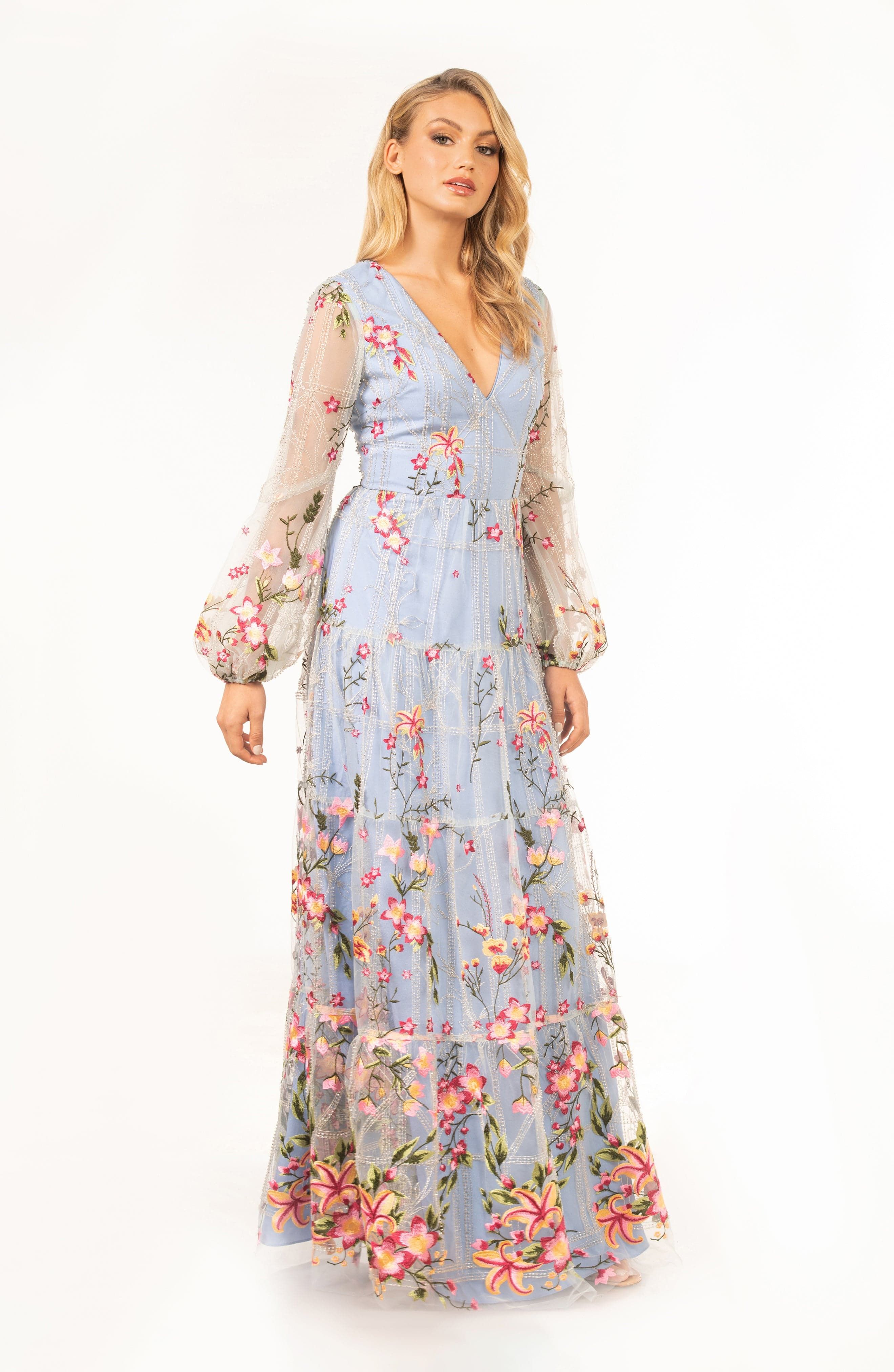 Lyra Floral Gown sold by Dress the Population product image thumbnail 2