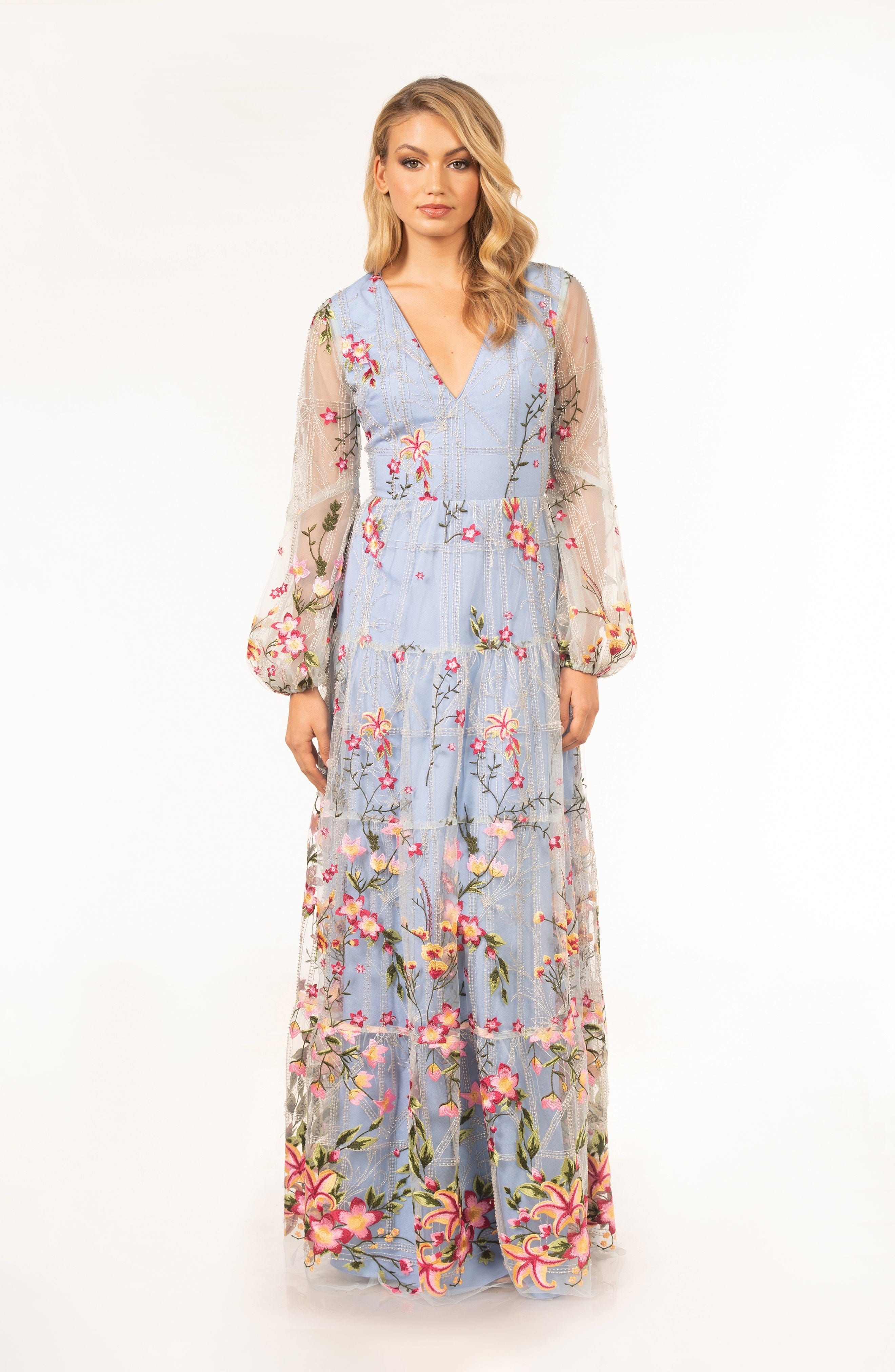 Lyra Floral Gown sold by Dress the Population