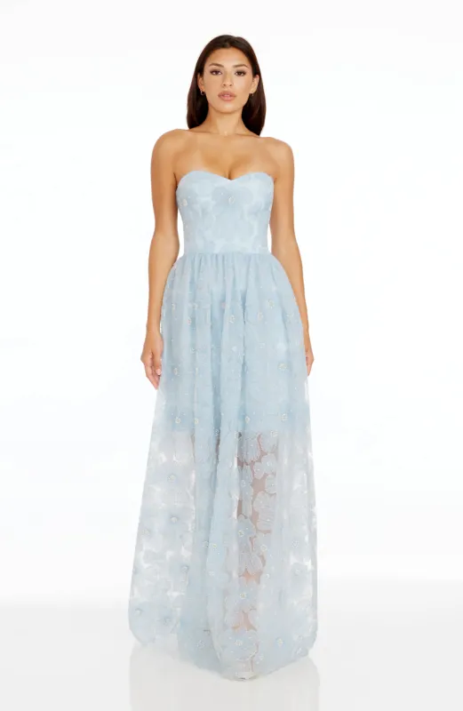Audrina Sheer Gown sold by Dress the Population