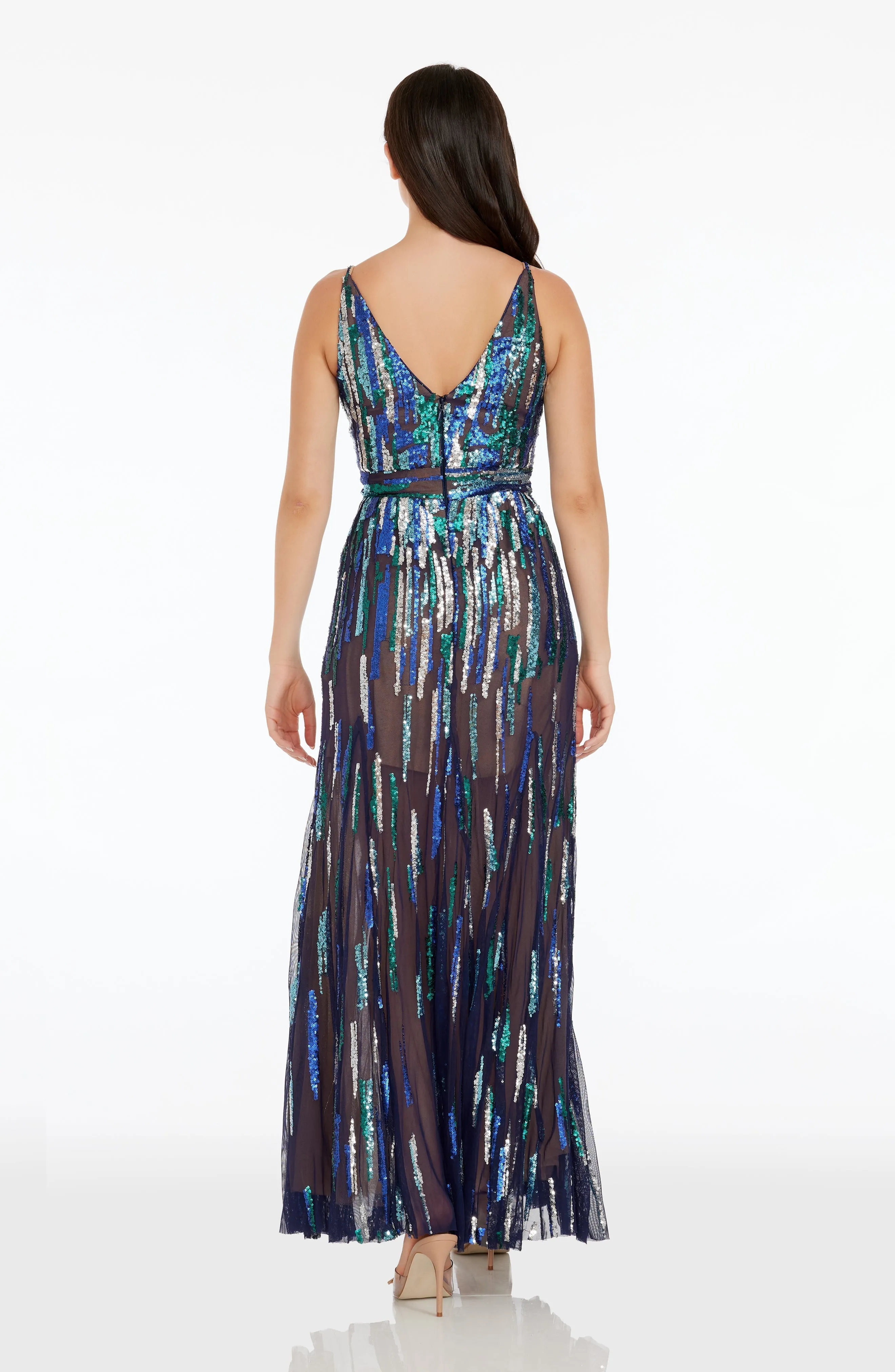 Samira Sequin Gown sold by Dress the Population product image thumbnail 4