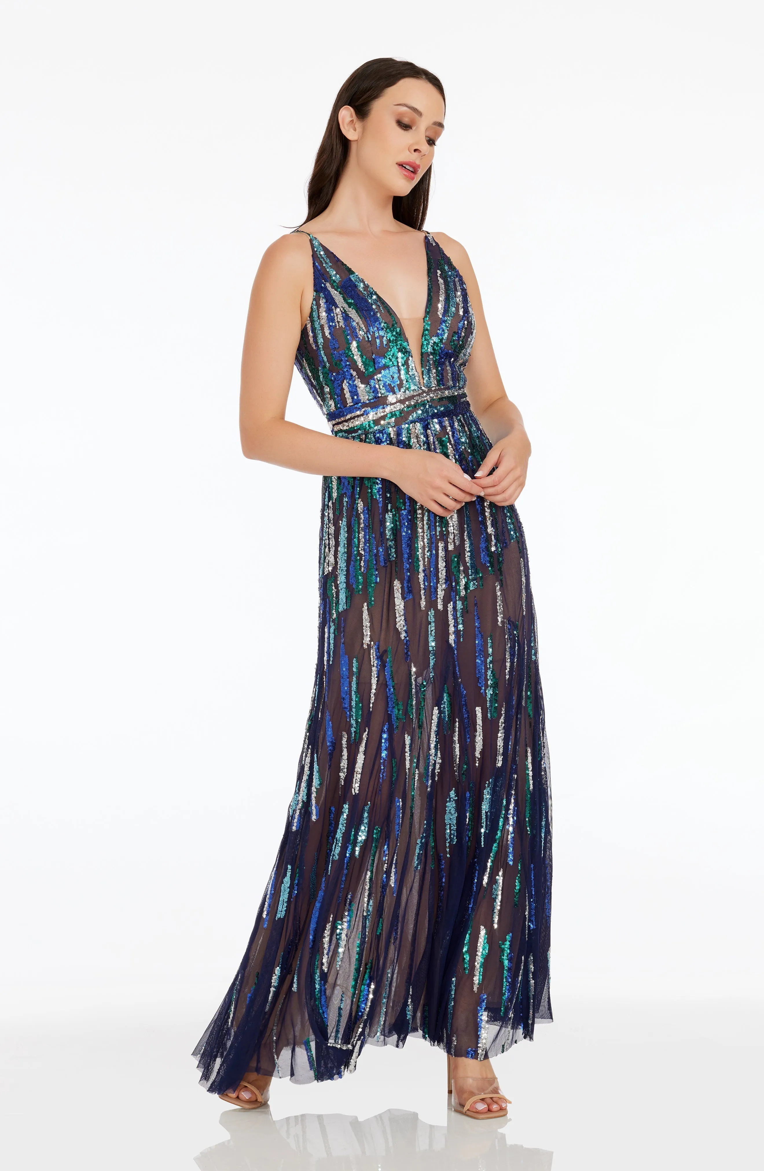 Samira Sequin Gown sold by Dress the Population