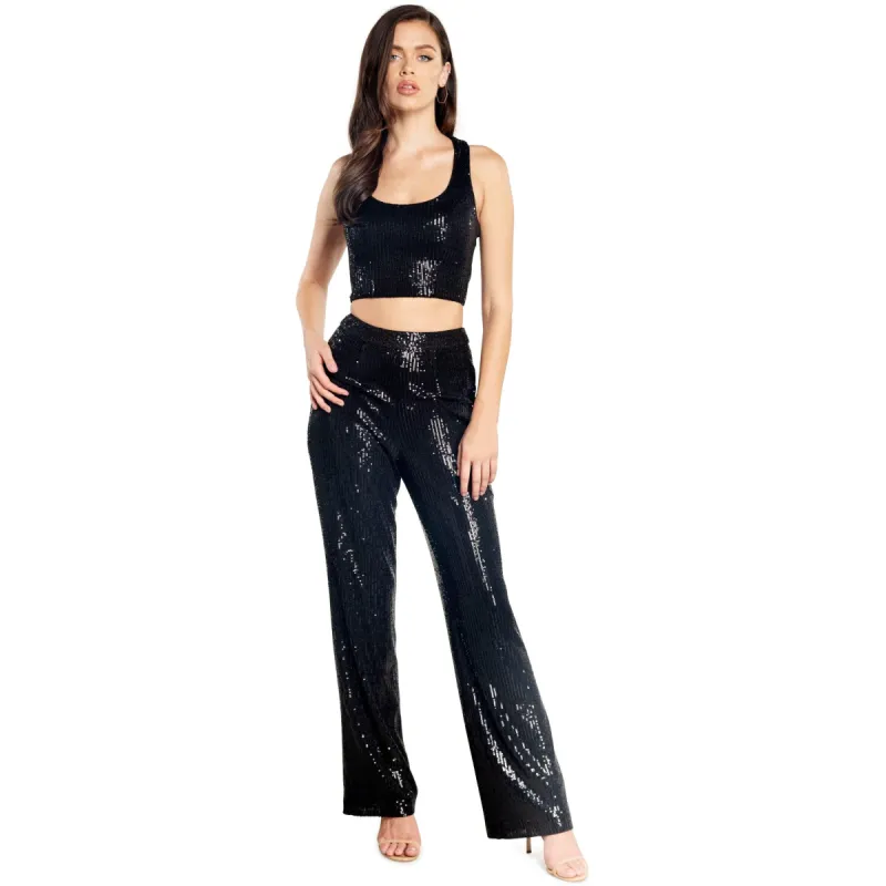 Sequin Wide Leg sold by Dress the Population