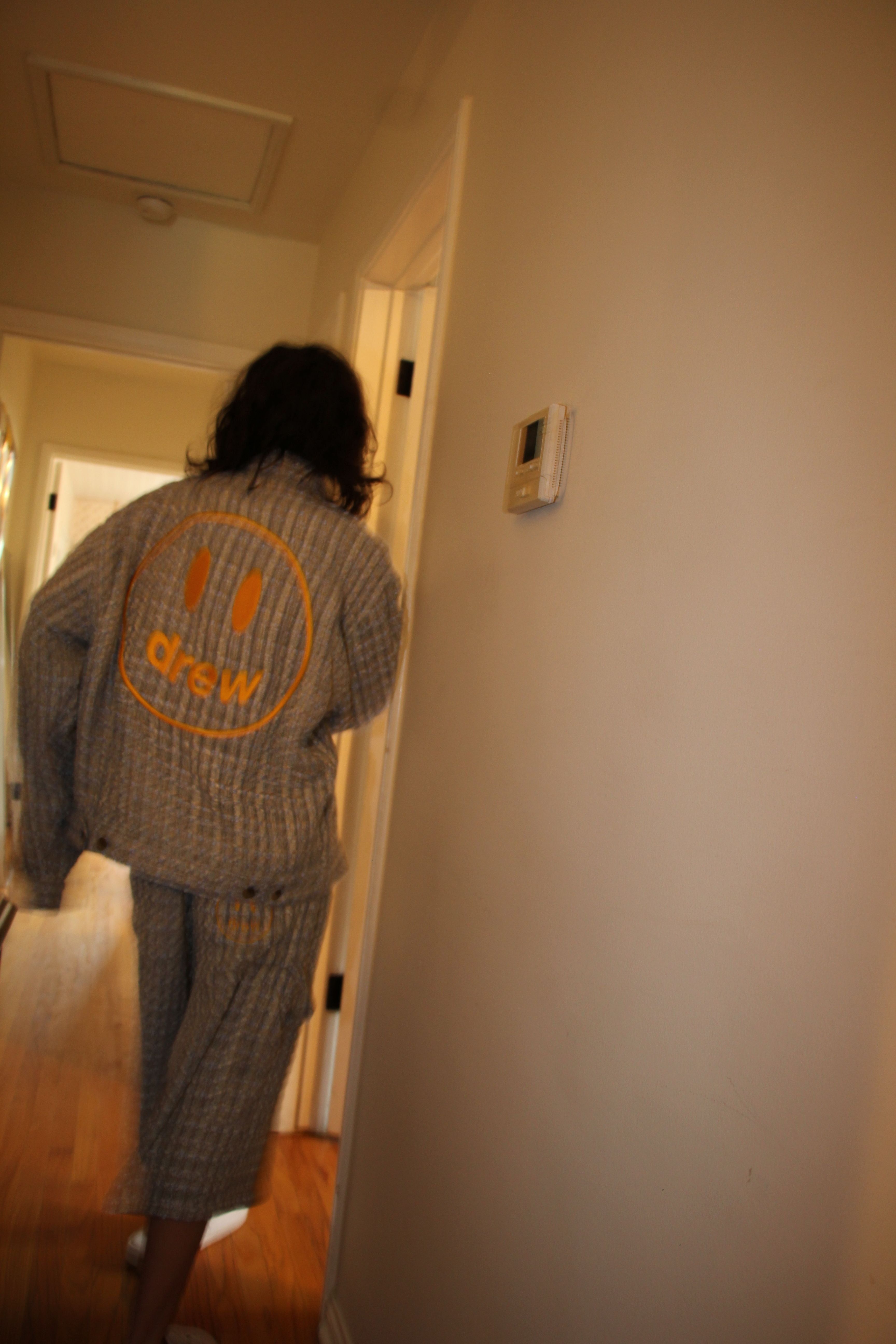 boucle mascot oversized trucker jacket - blue sold by DREW product image thumbnail 6