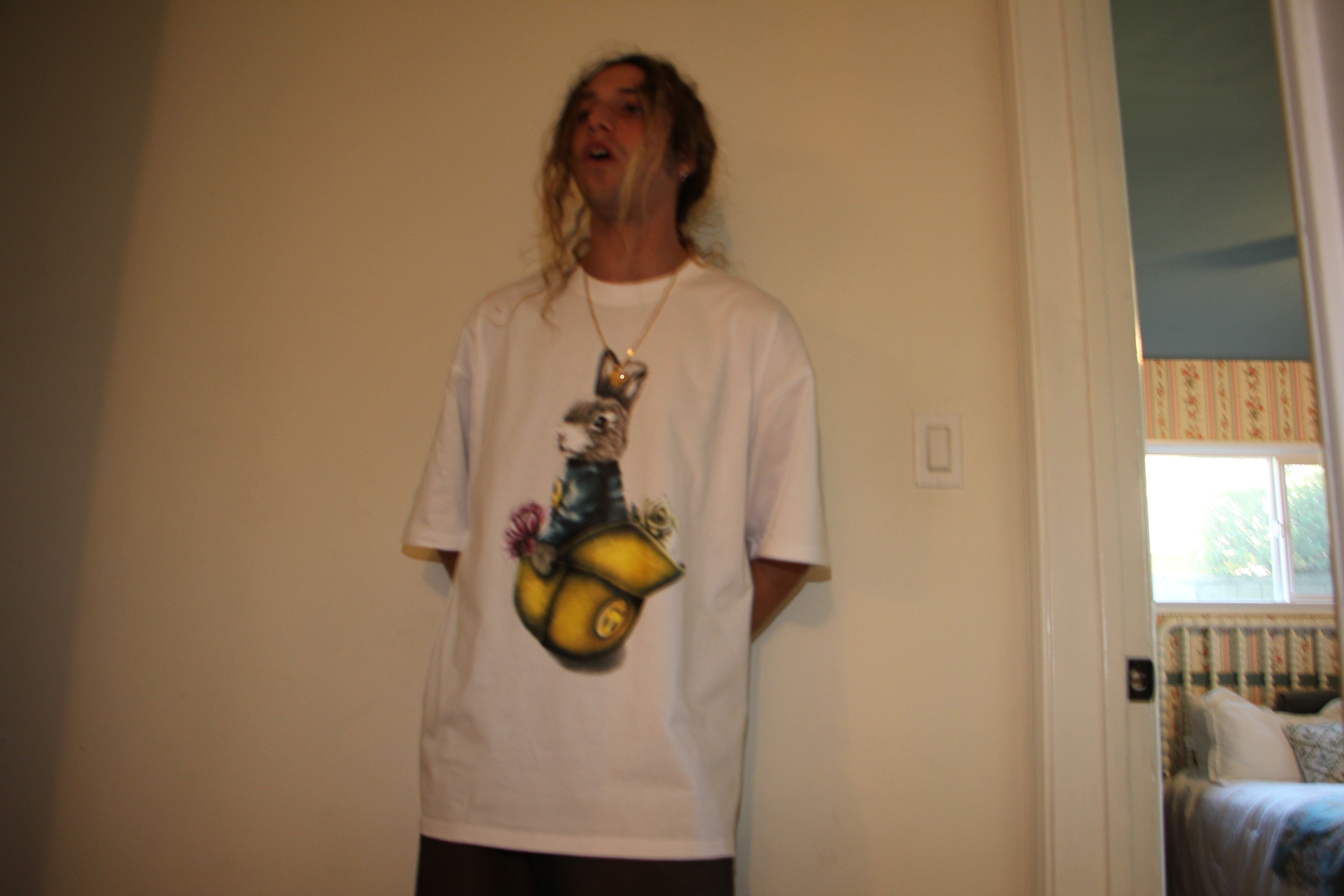 jackie hat ss tee - white sold by DREW product image thumbnail 3