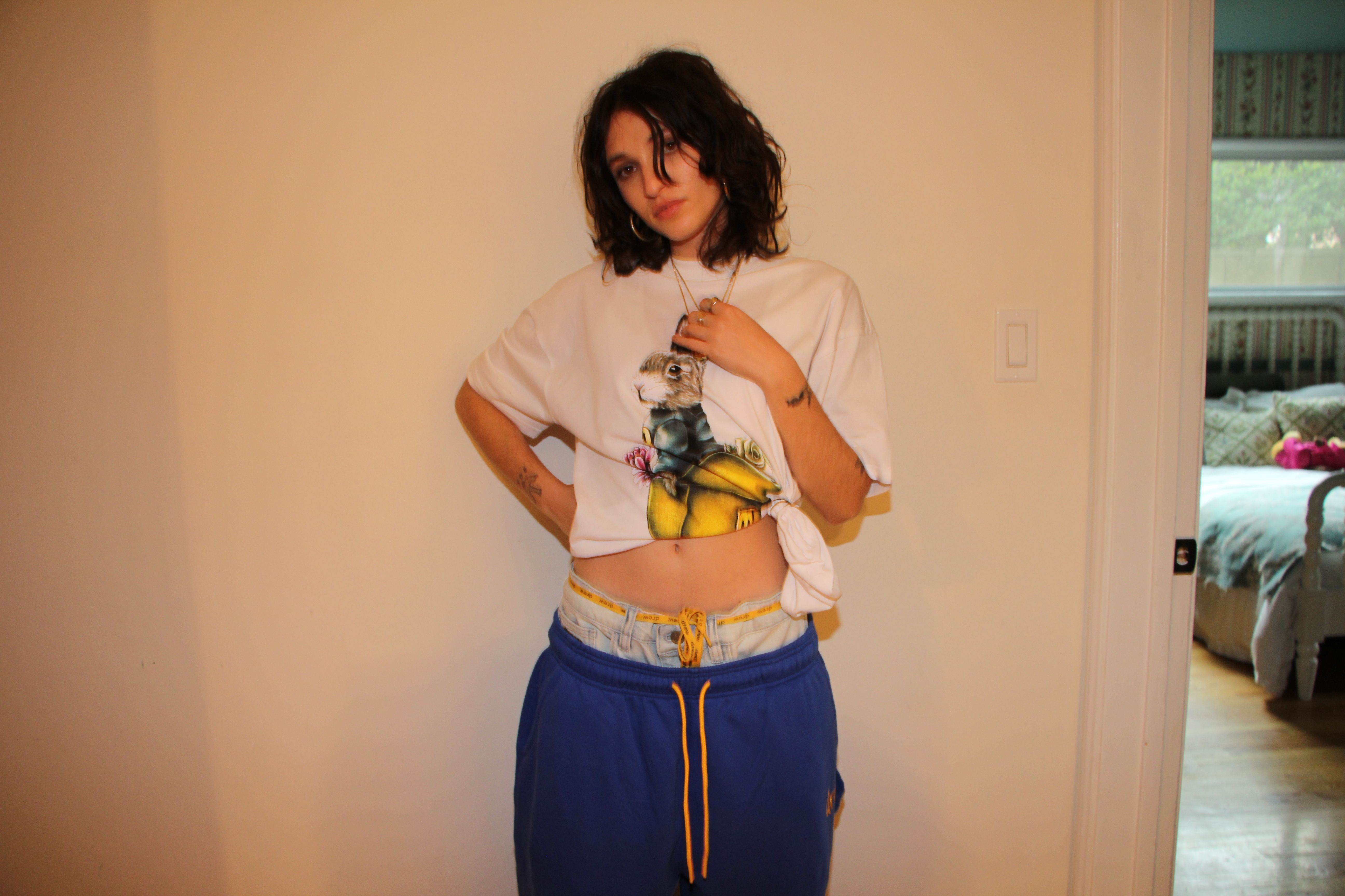 jackie hat ss tee - white sold by DREW product image thumbnail 7