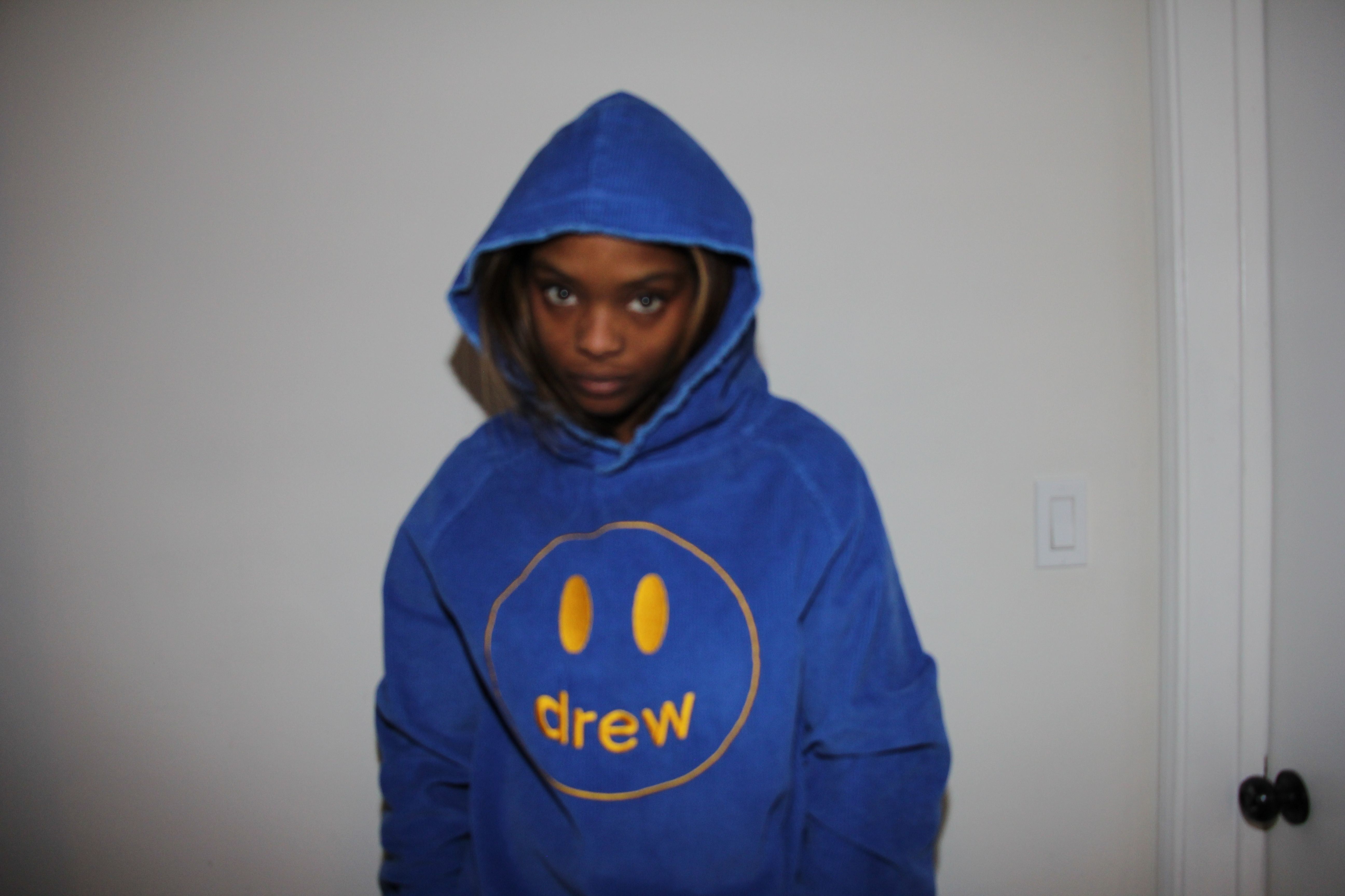 corduroy hoodie - royal blue sold by DREW product image thumbnail 3