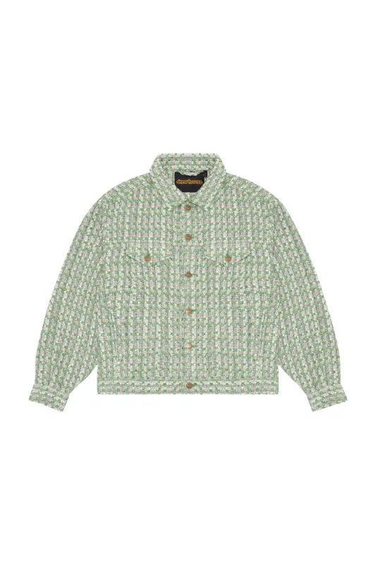 infinite joy boucle trucker jacket - green made by DREW
