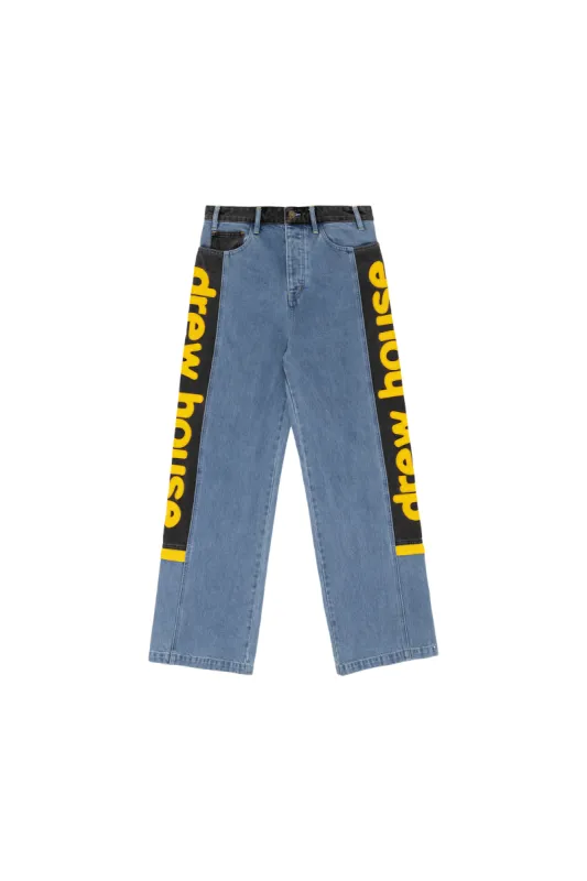 wide leg jean - vintage color block sold by DREW