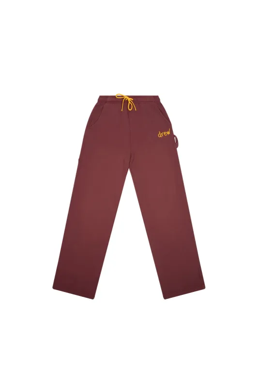 scribble carpenter sweatpant - faded maroon sold by DREW