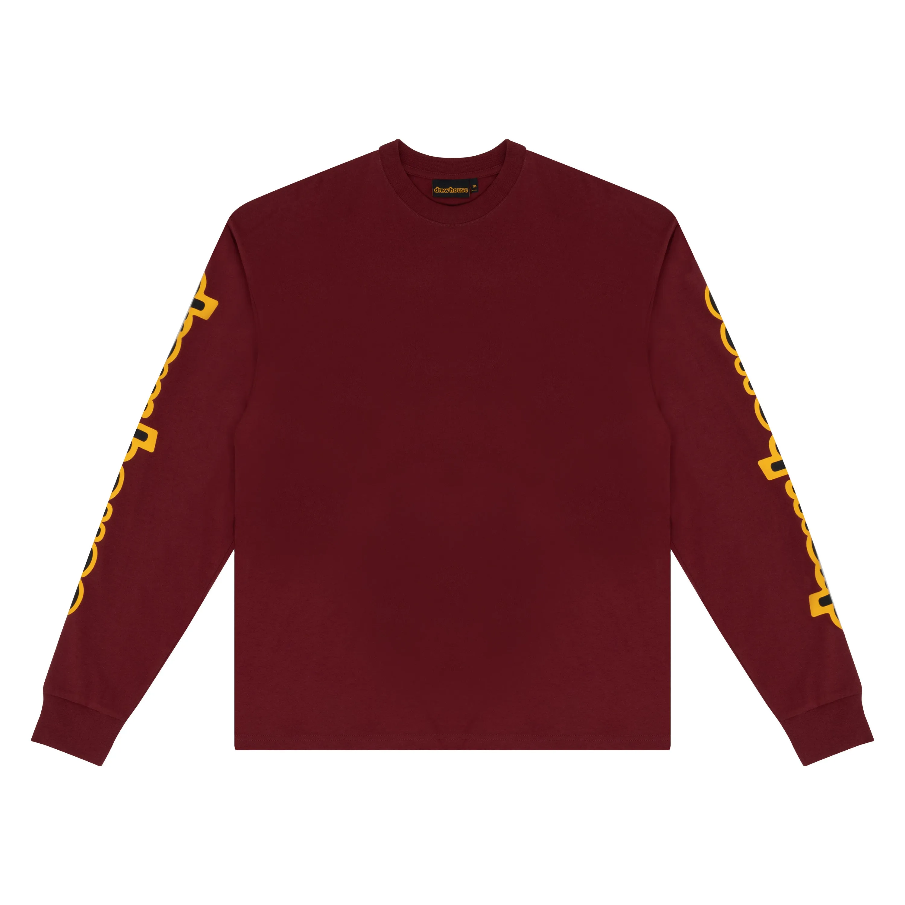 drew house ls hug tee - burgundy sold by DREW