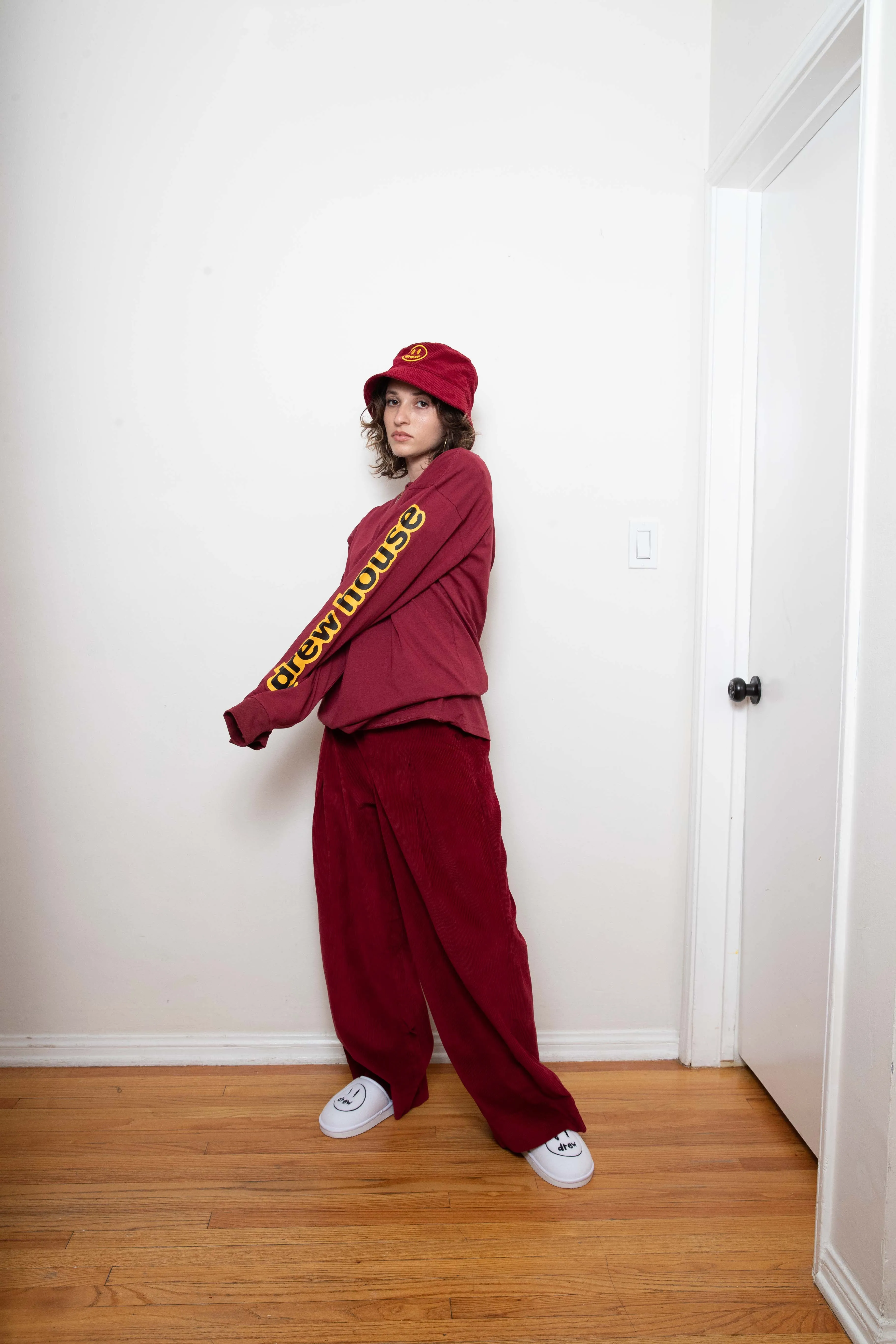 drew house ls hug tee - burgundy sold by DREW product image thumbnail 4