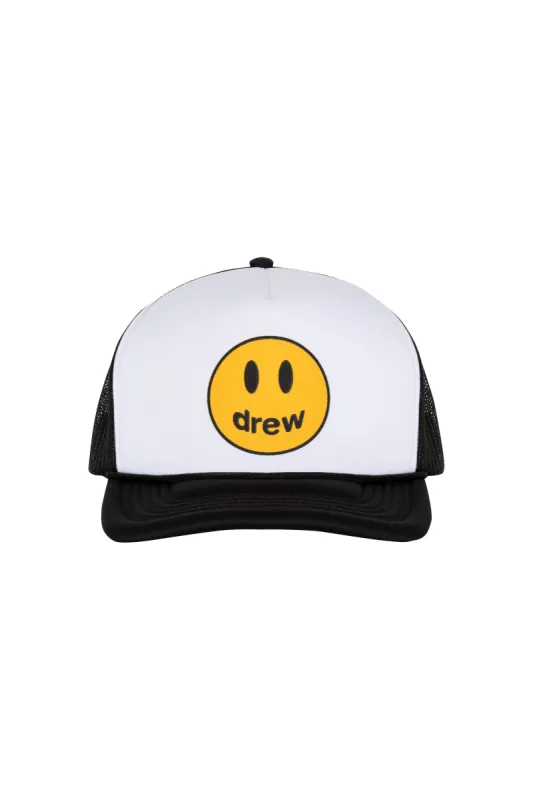 mascot trucker hat - white/black made by DREW