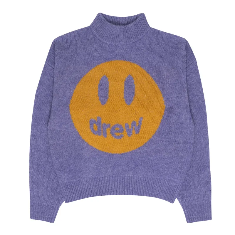 mascot funnel neck sweater - heather amethyst sold by DREW