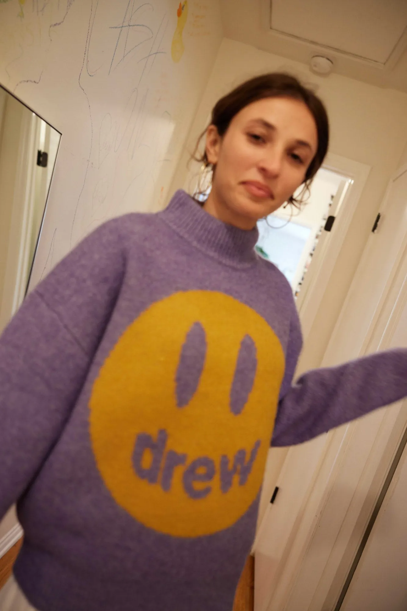 mascot funnel neck sweater - heather amethyst sold by DREW product image thumbnail 5