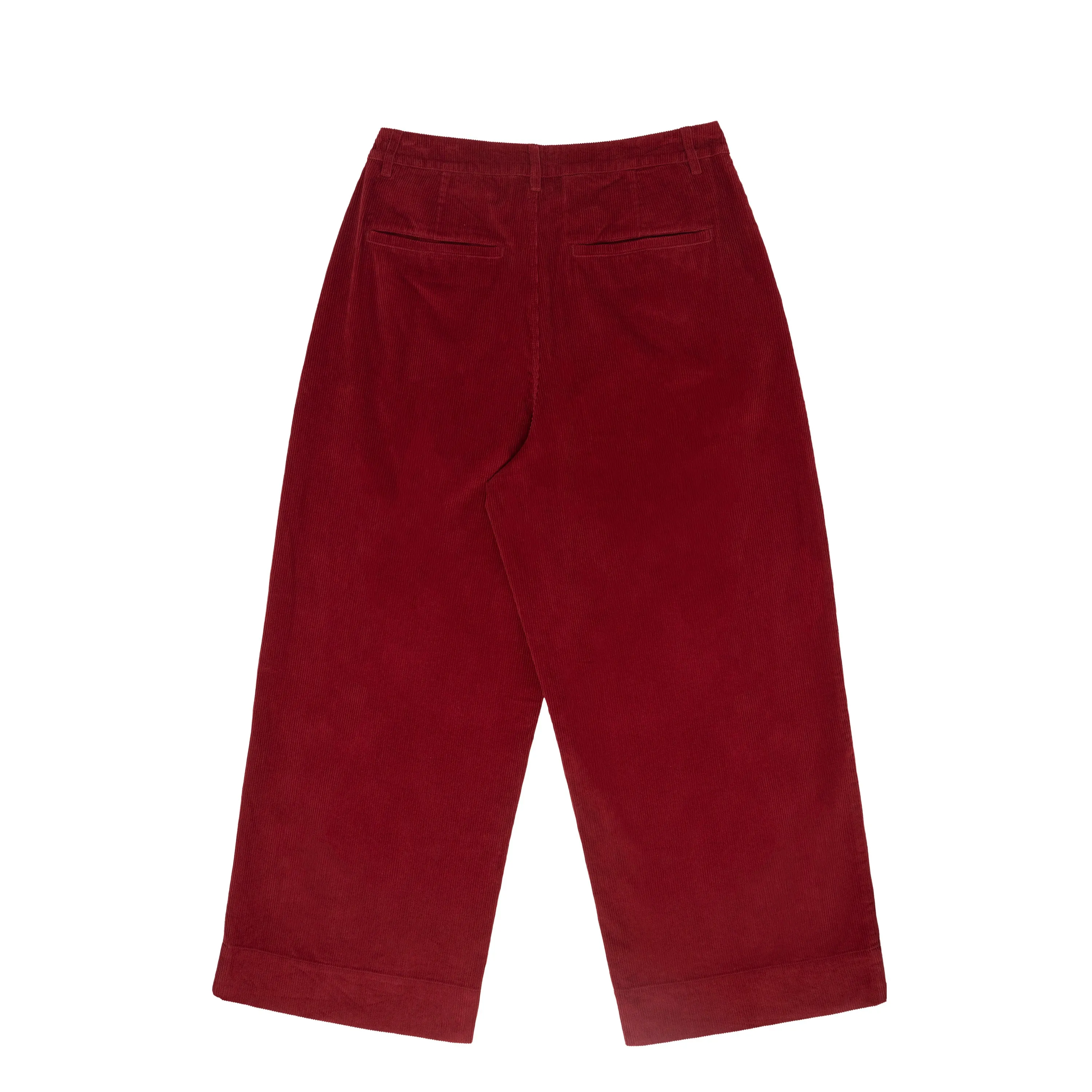 ultra wide leg corduroy carpenter pant - burgundy sold by DREW product image thumbnail 2