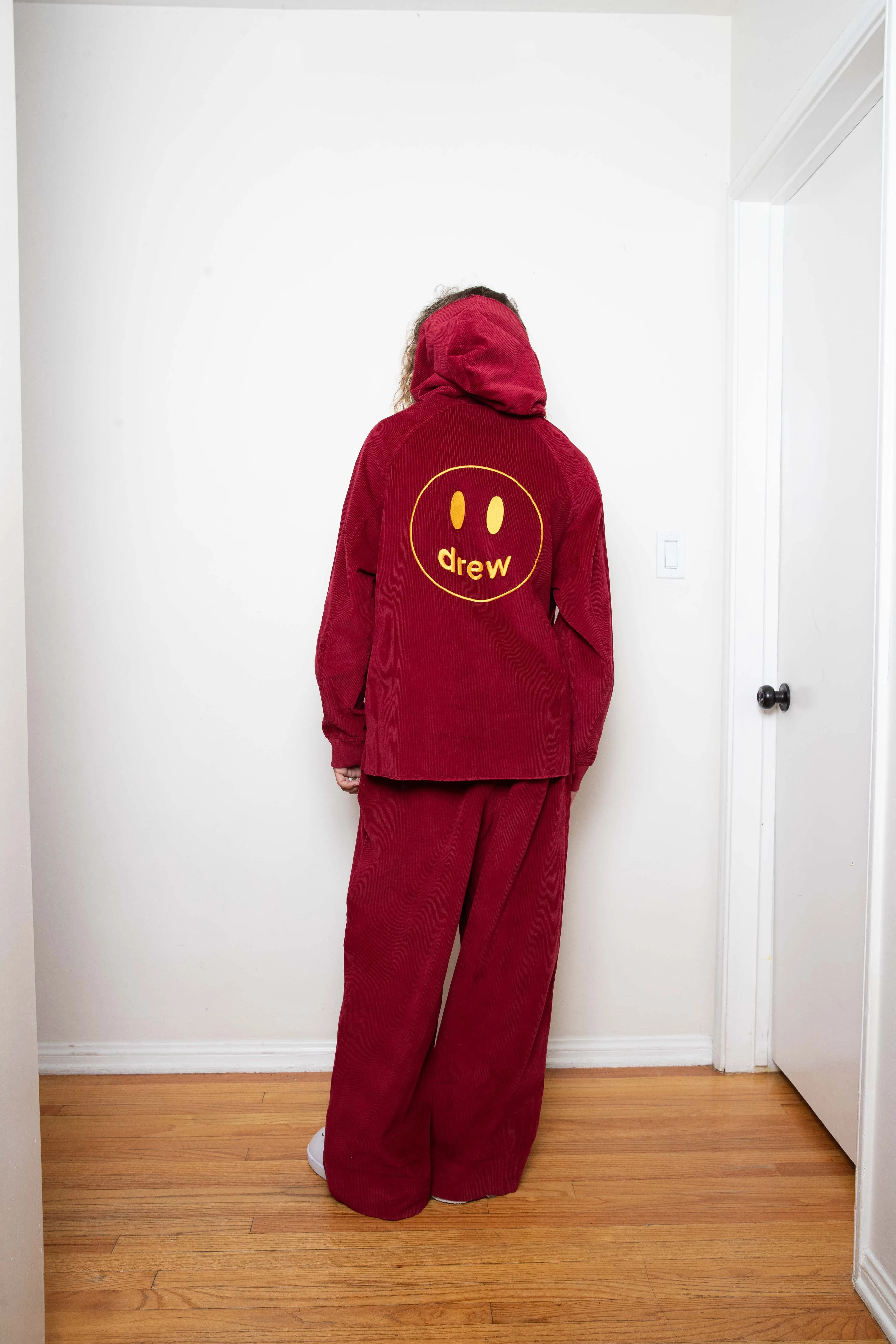 corduroy hoodie - burgundy sold by DREW product image thumbnail 4