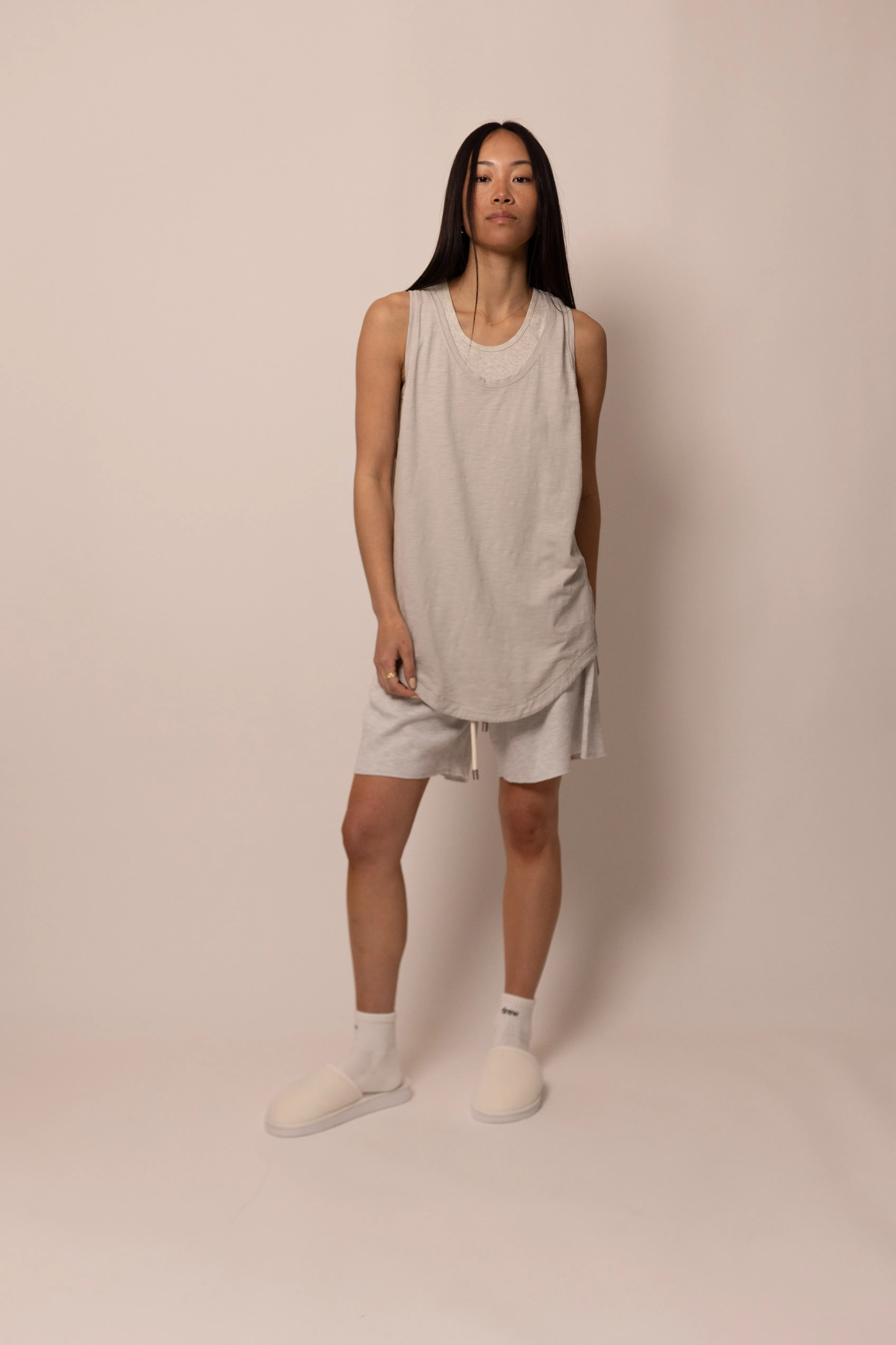 cuved hem tank top - lunar sold by DREW product image thumbnail 2