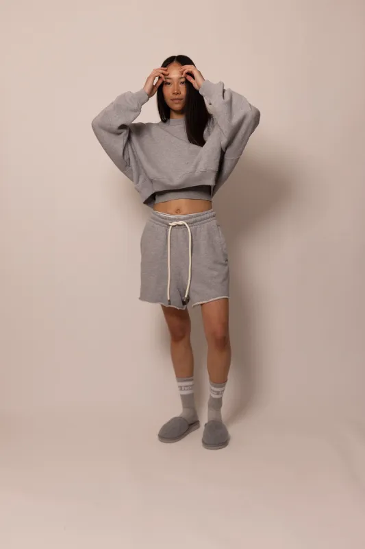 streetshort - heather grey sold by DREW