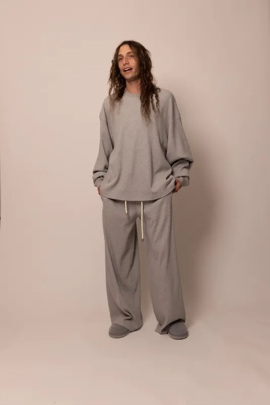 thermal long sleeve - heather grey sold by DREW