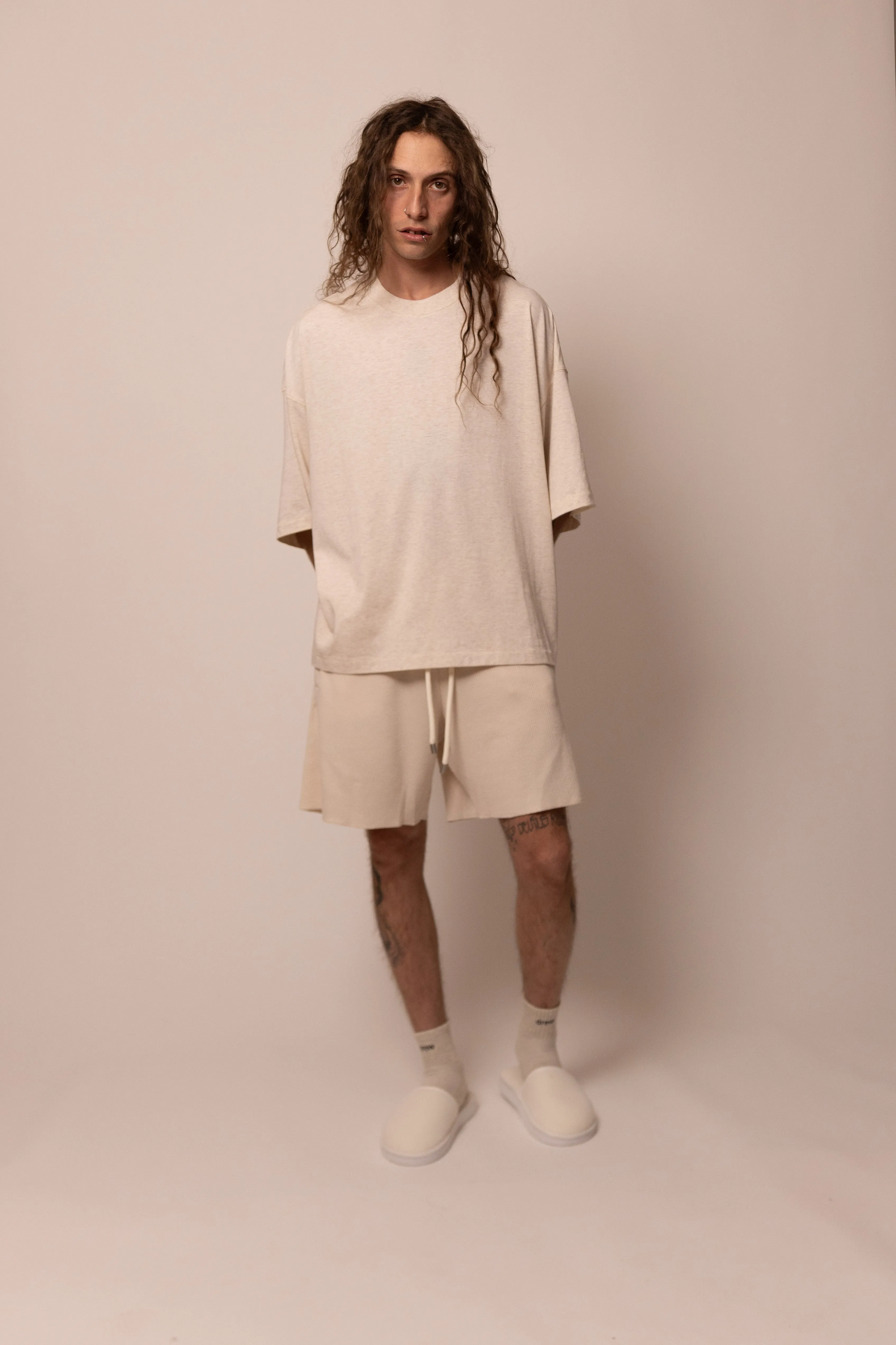 thermal sweatshort - sandstone sold by DREW product image thumbnail 2