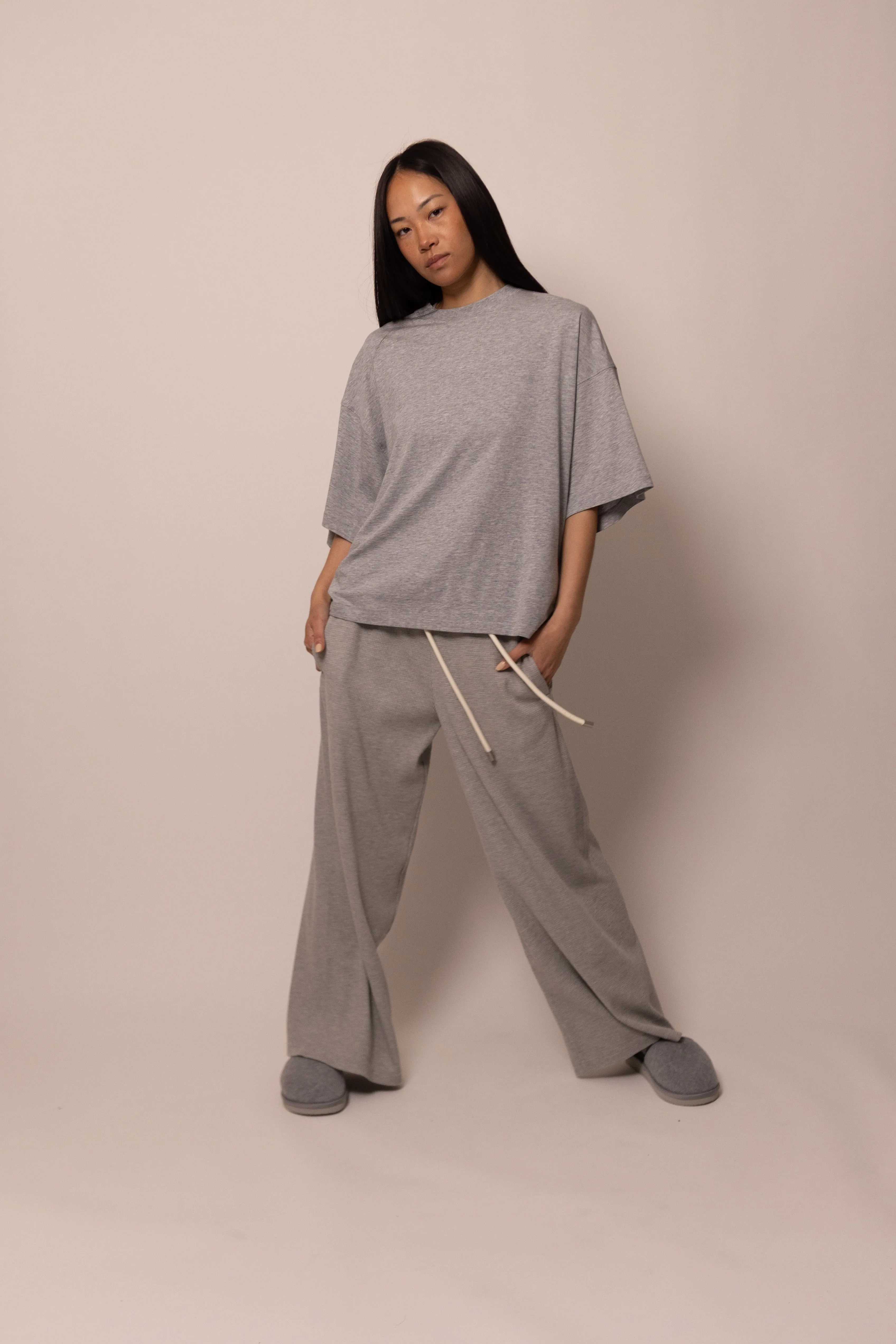 lightweight tee - heather grey sold by DREW