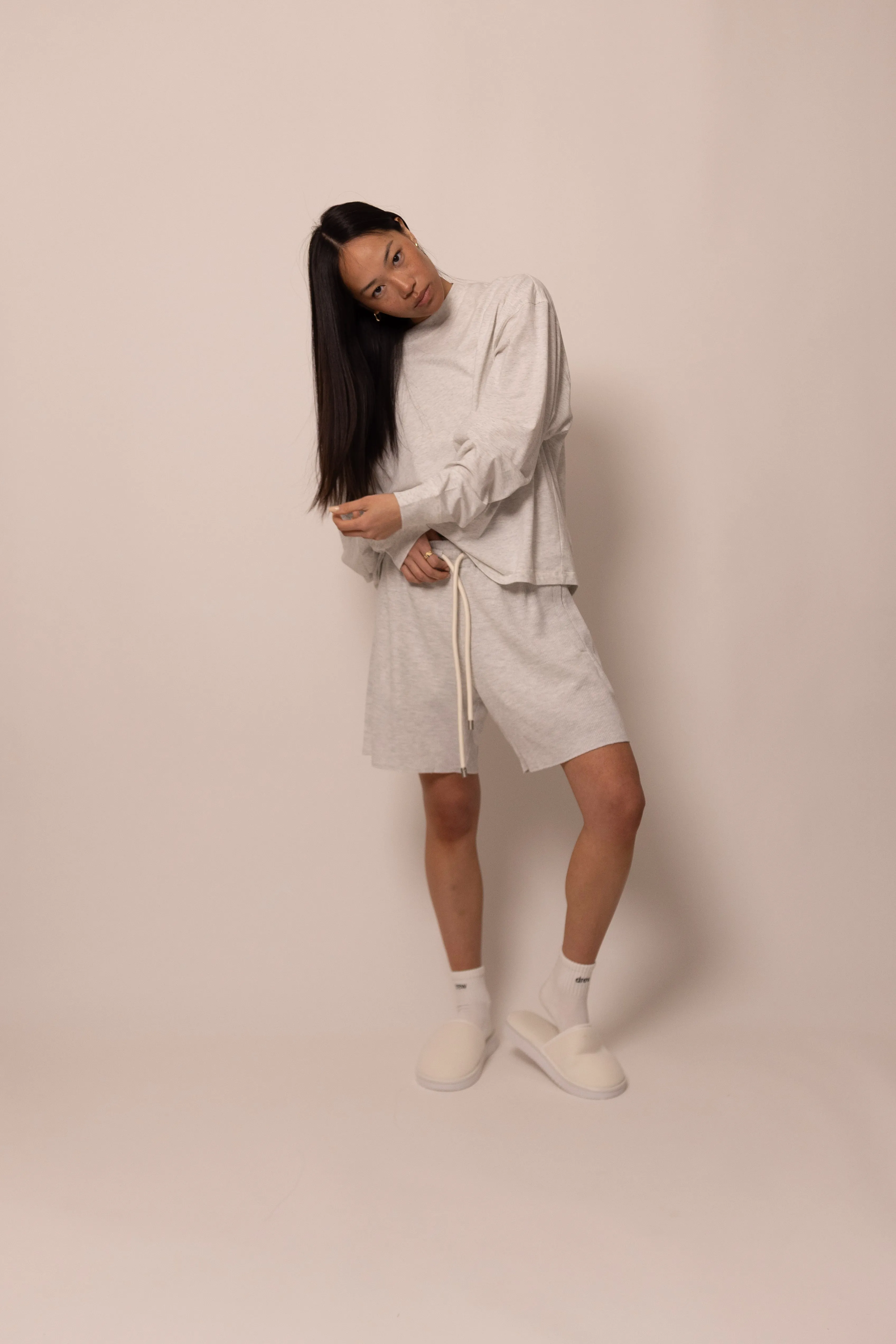 lightweight long sleeve - dove sold by DREW product image thumbnail 4