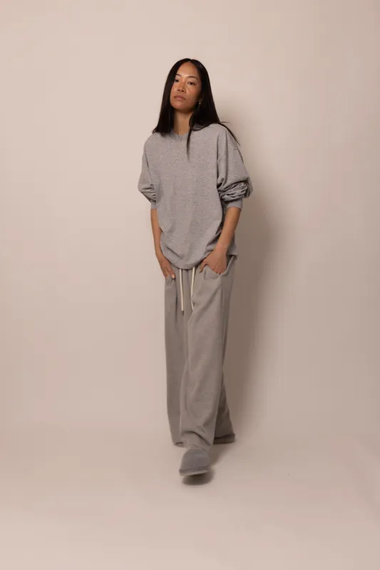 lightweight long sleeve - heather grey sold by DREW