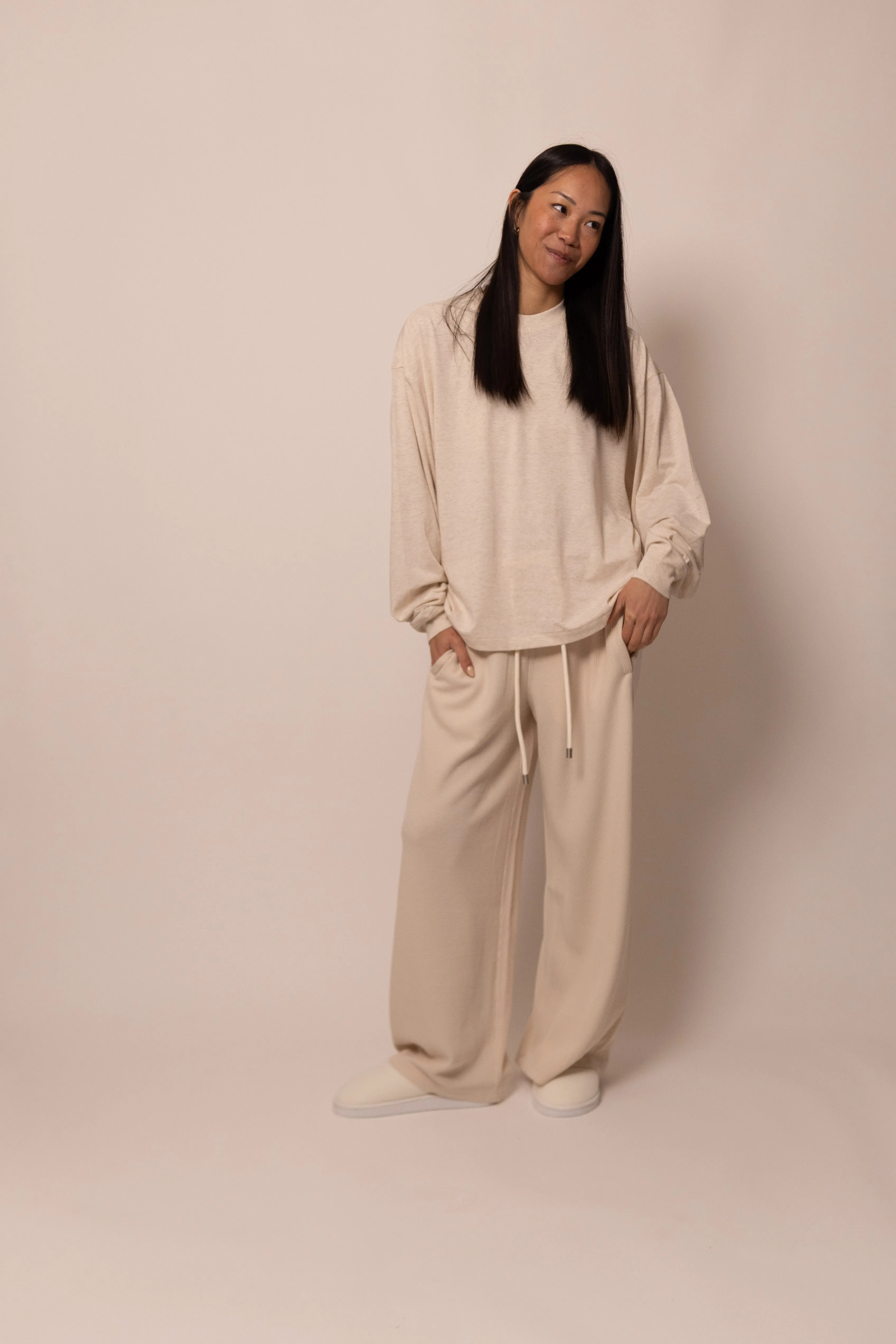 lightweight long sleeve - sandstone sold by DREW