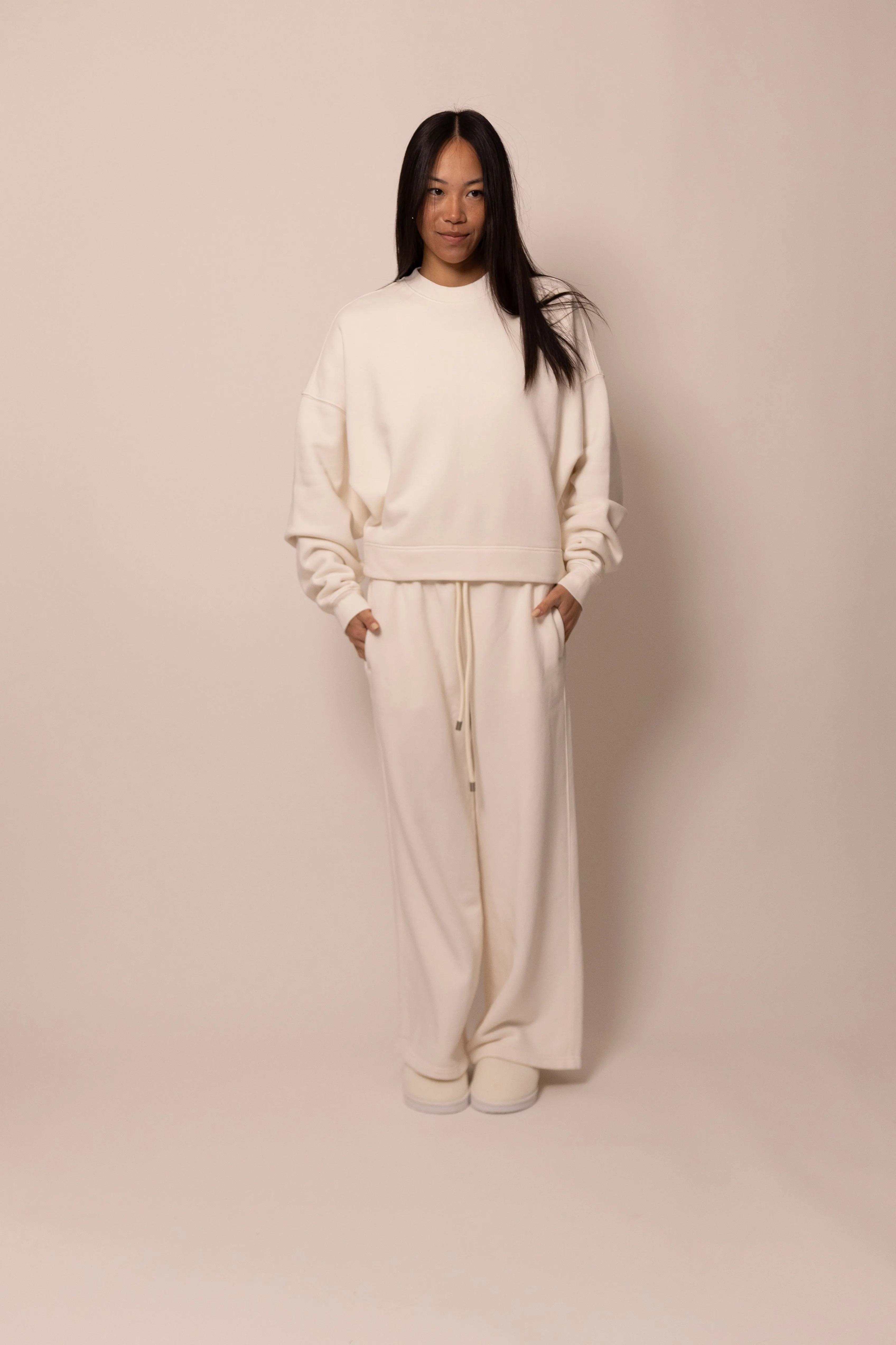 batwing crewneck - cloud sold by DREW